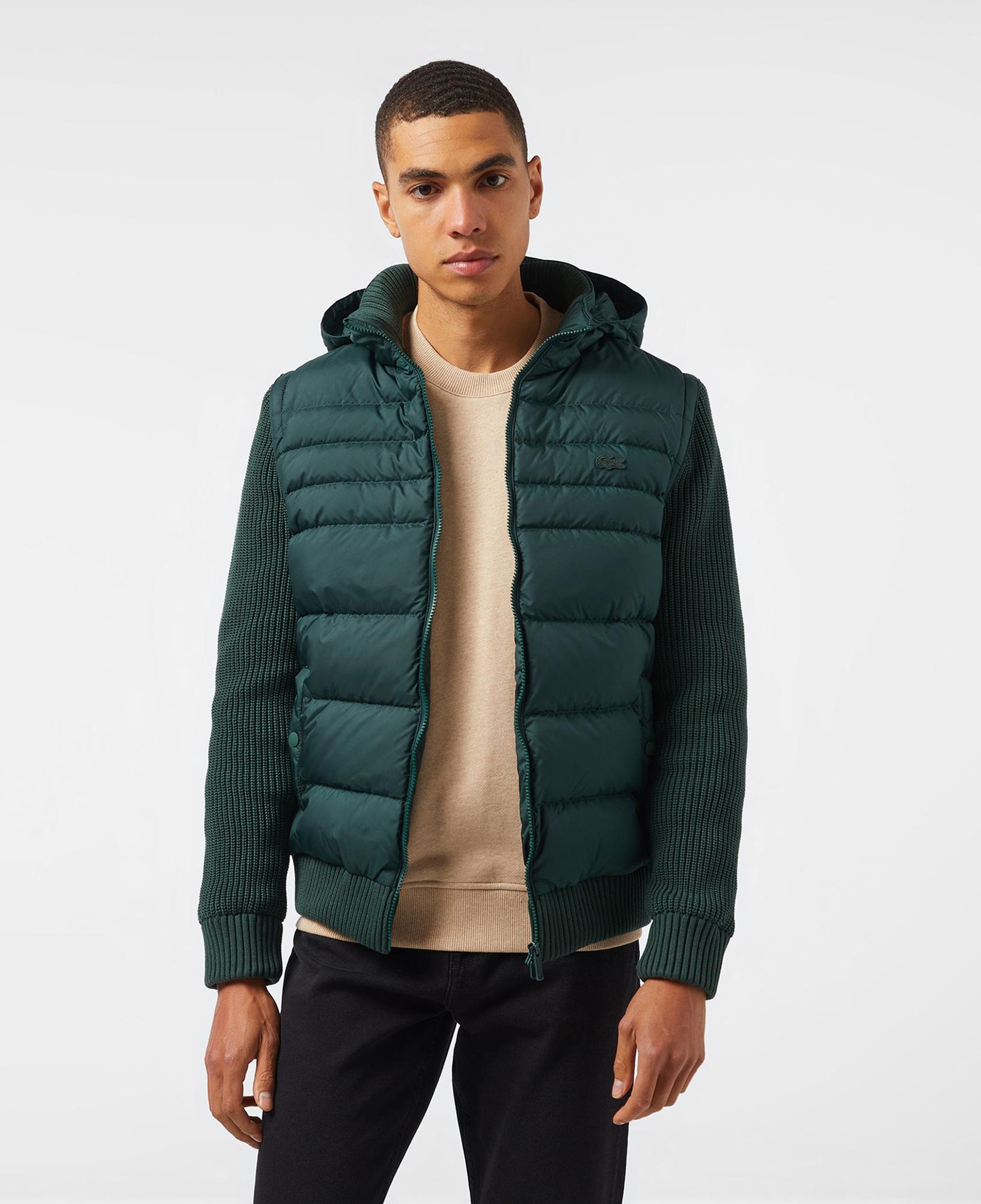 Lacoste Erkek Kapüşonlu Yeşil Mont