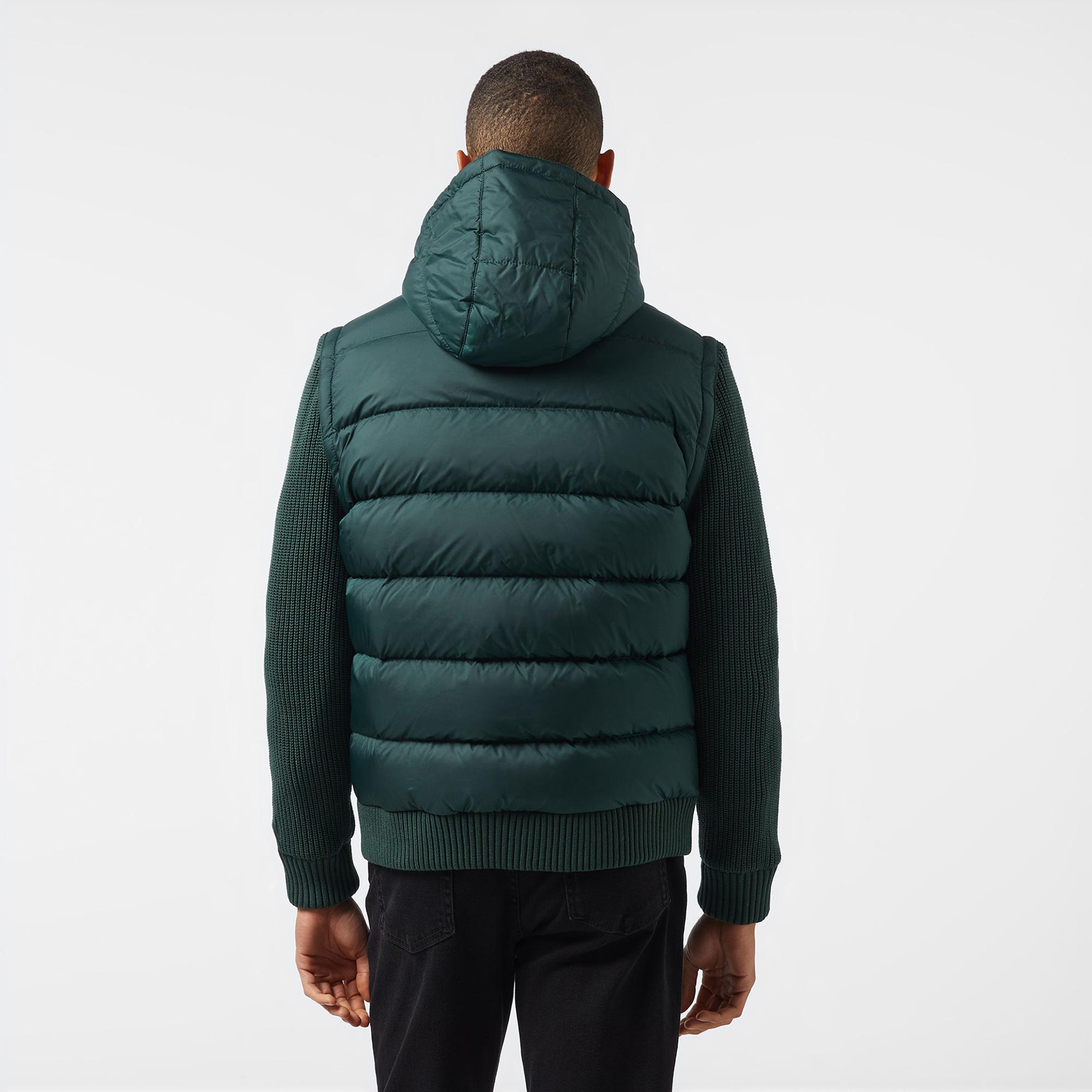 Lacoste Erkek Kapüşonlu Yeşil Mont