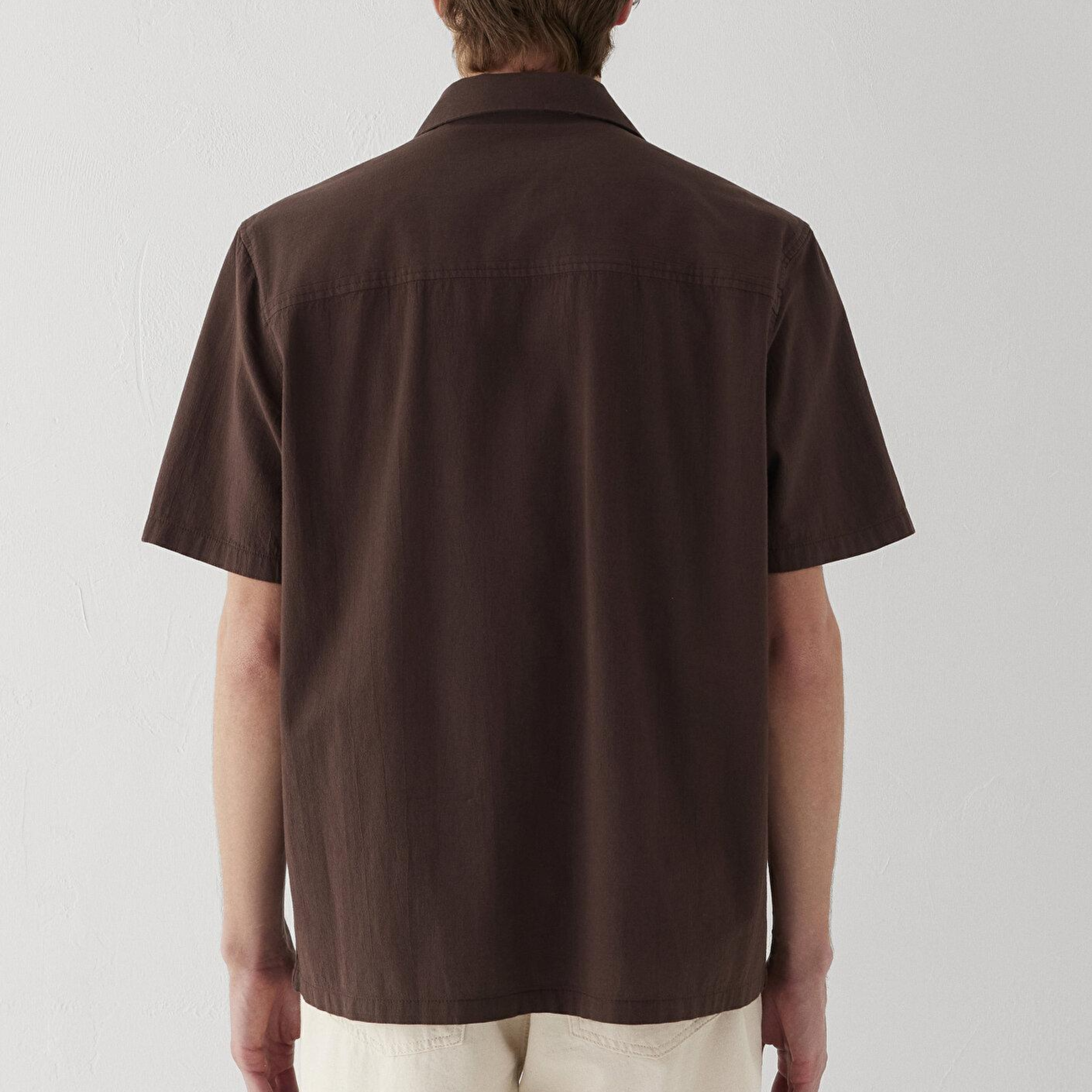 Mavi Kahverengi Gömlek Loose Fit / Bol Rahat Kesim 0211519-70220