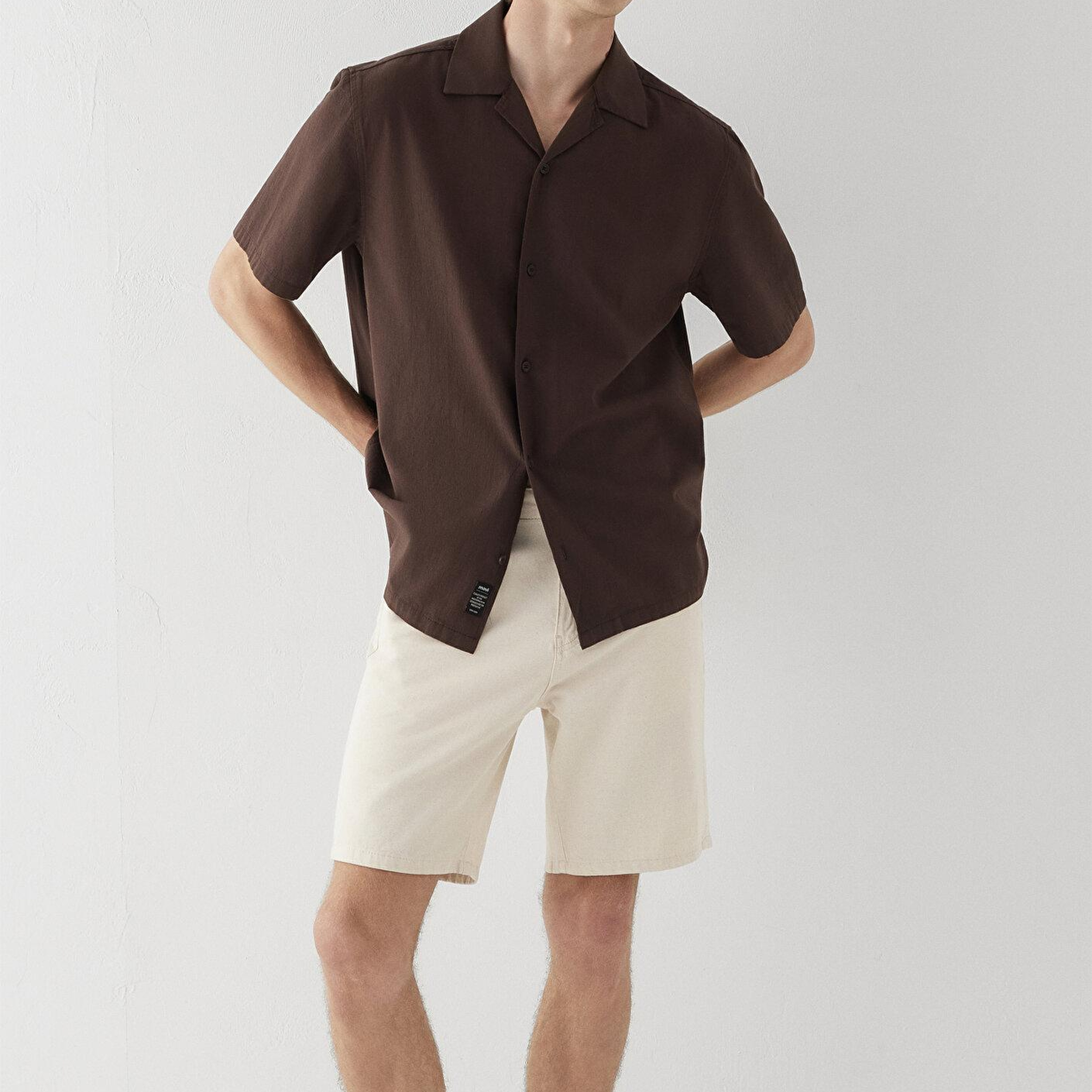 Mavi Kahverengi Gömlek Loose Fit / Bol Rahat Kesim 0211519-70220
