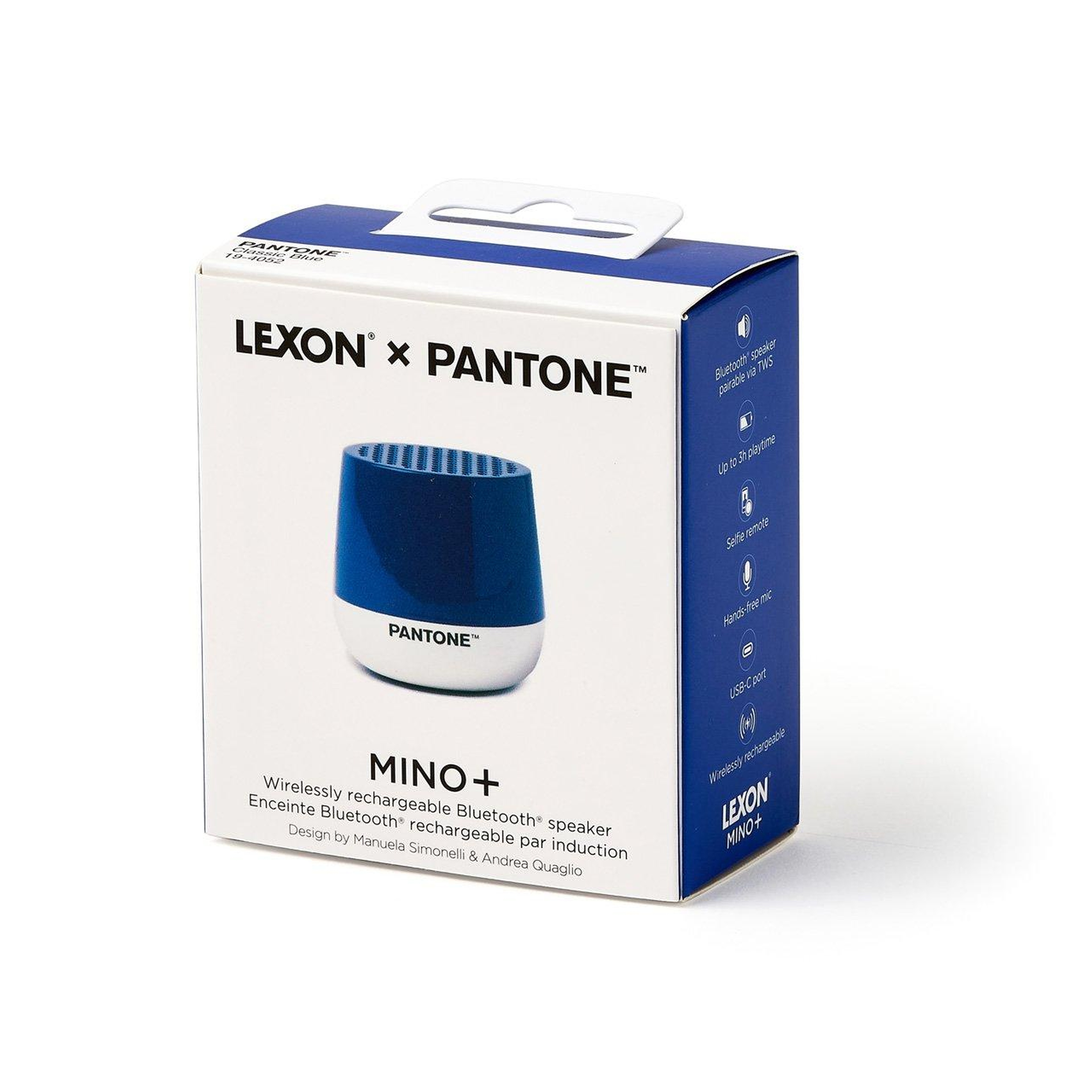 Lexon x Pantone Mino + Bluetooth Hoparlör Mavi