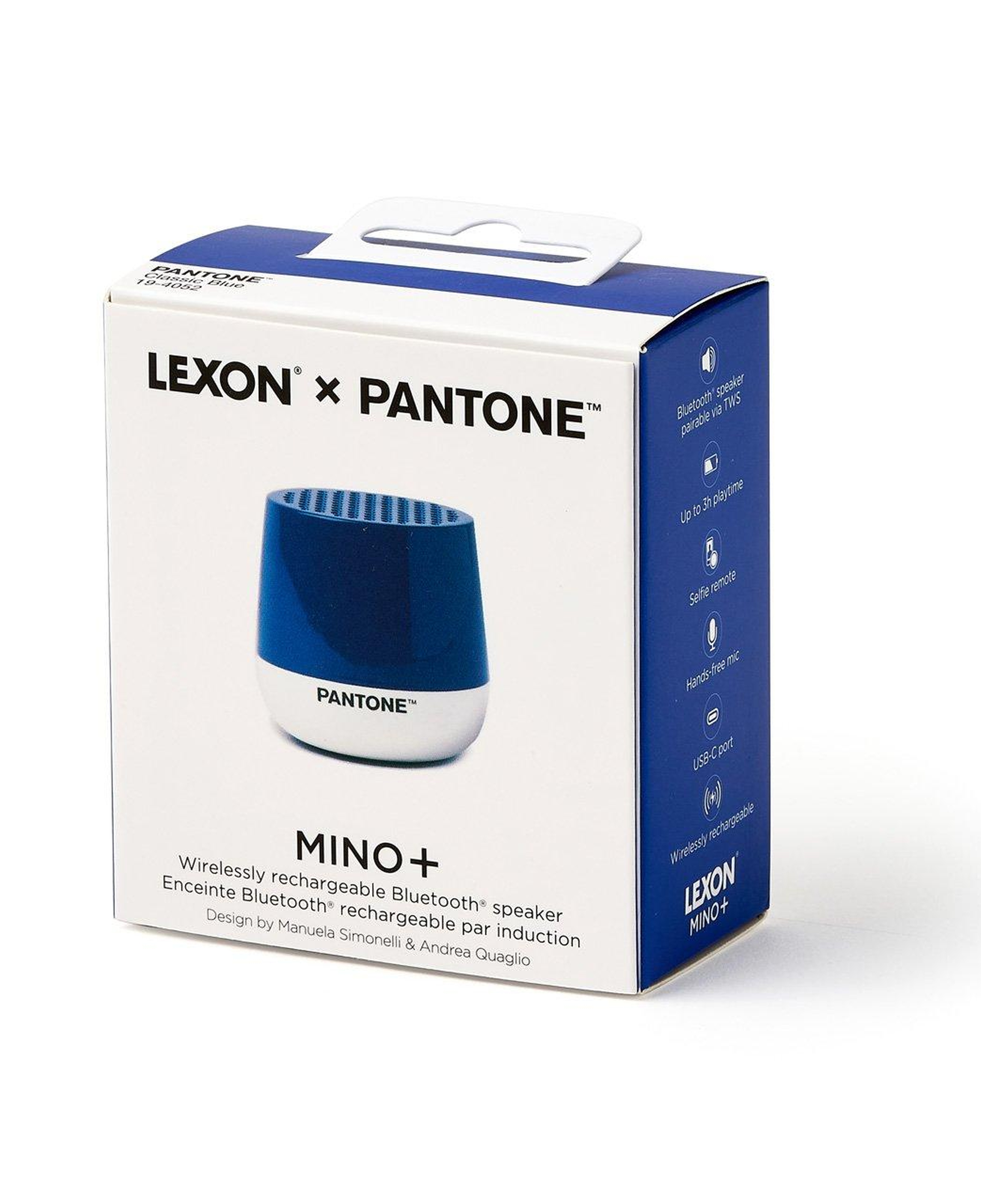 Lexon x Pantone Mino + Bluetooth Hoparlör Mavi