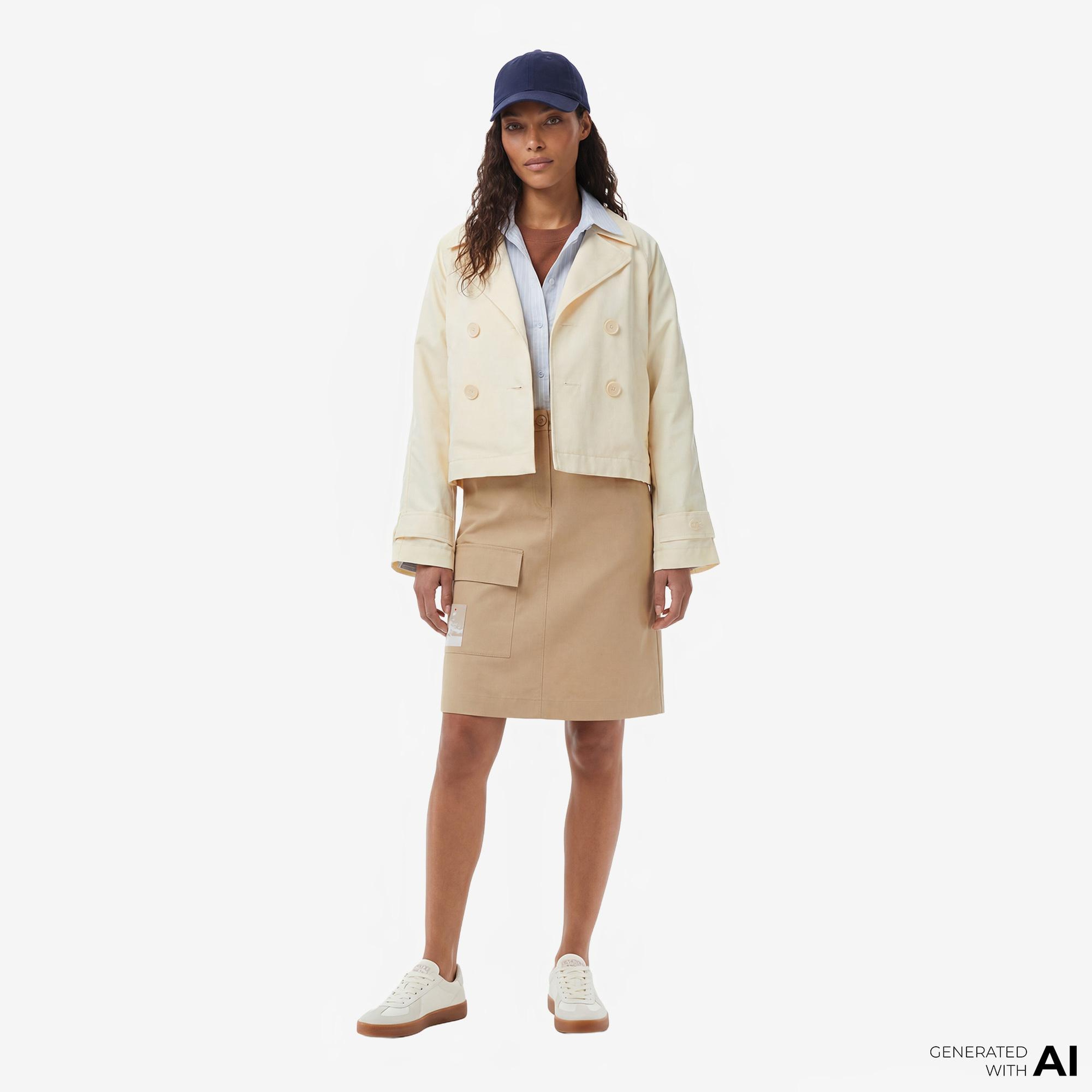 Lacoste Kadın Straight Fit Bej Etek
