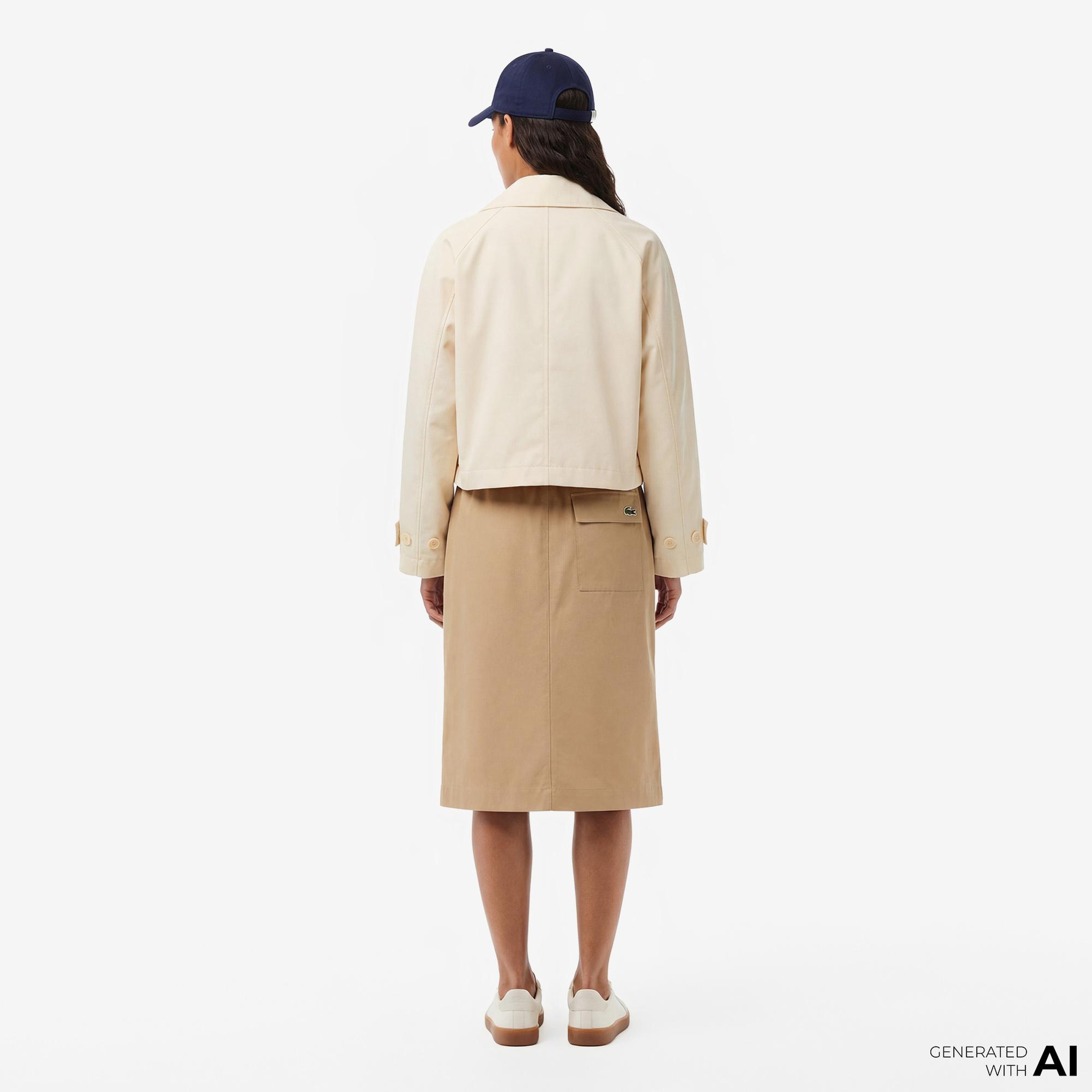 Lacoste Kadın Straight Fit Bej Etek