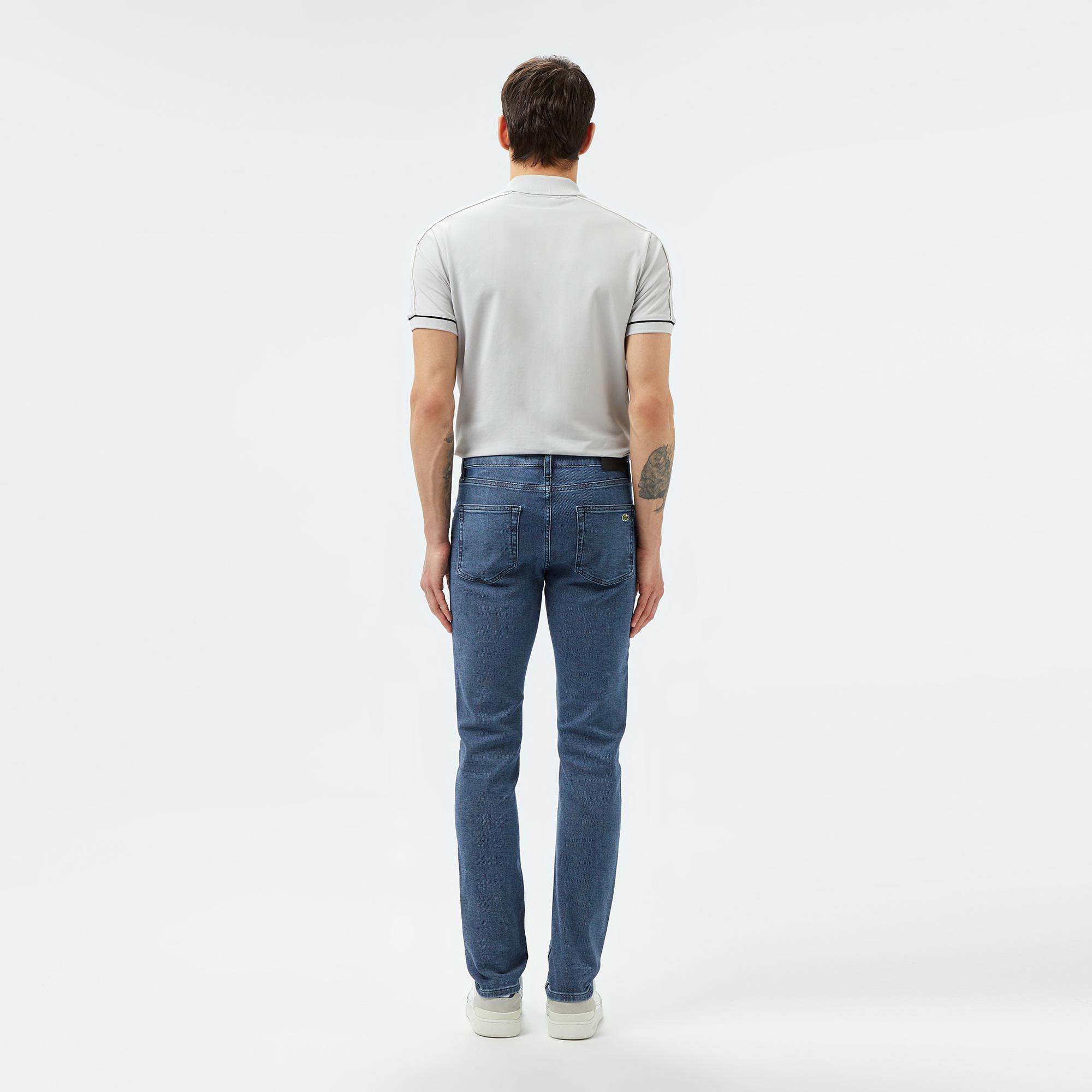 Erkek Slim Fit Mavi Jean Pantolon