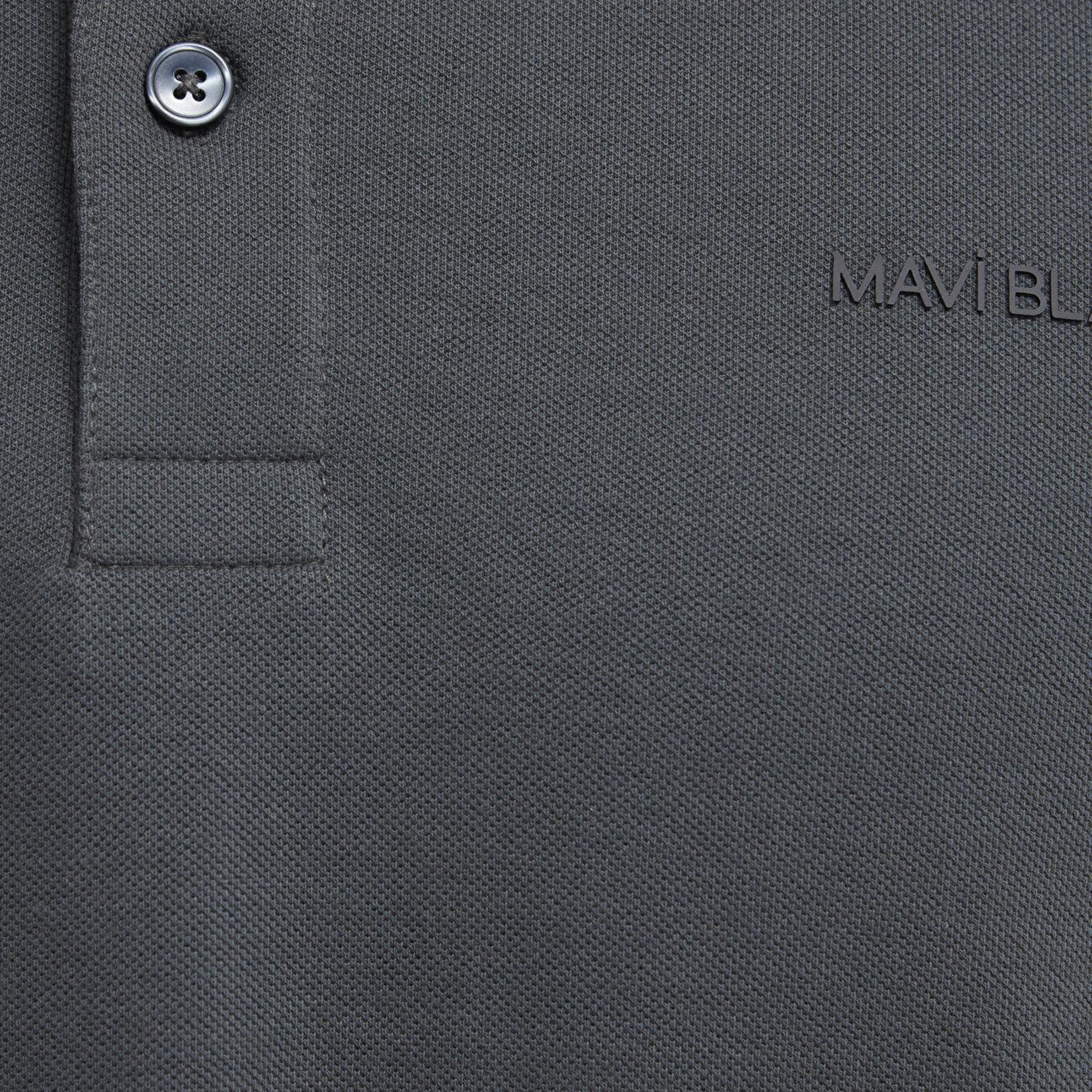Mavi Mavi Black Uzun Kollu Antrasit Polo Tişört Regular Fit / Normal Kesim 0613154-70088