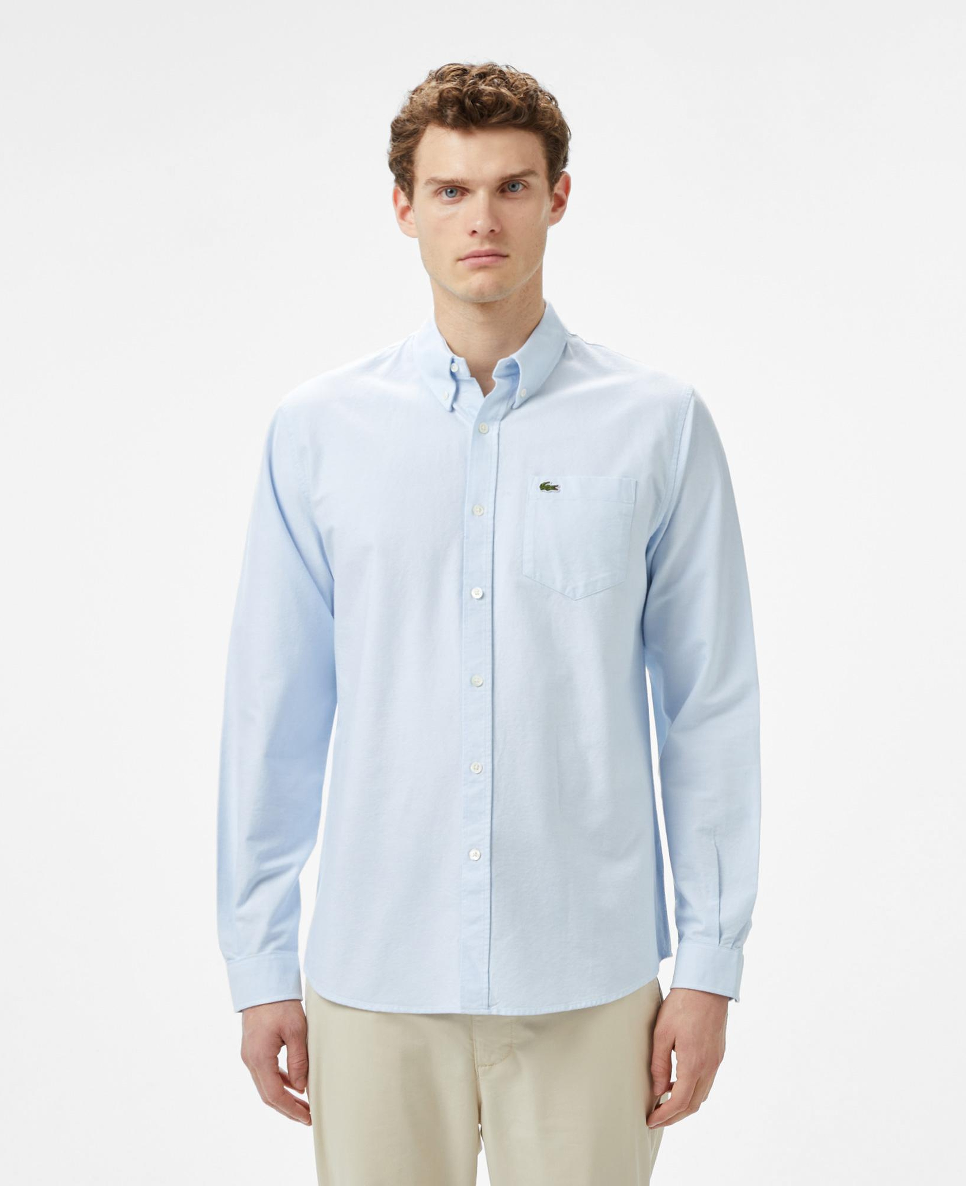Lacoste Erkek Regular Fit Düğmeli Yaka Mavi Gömlek