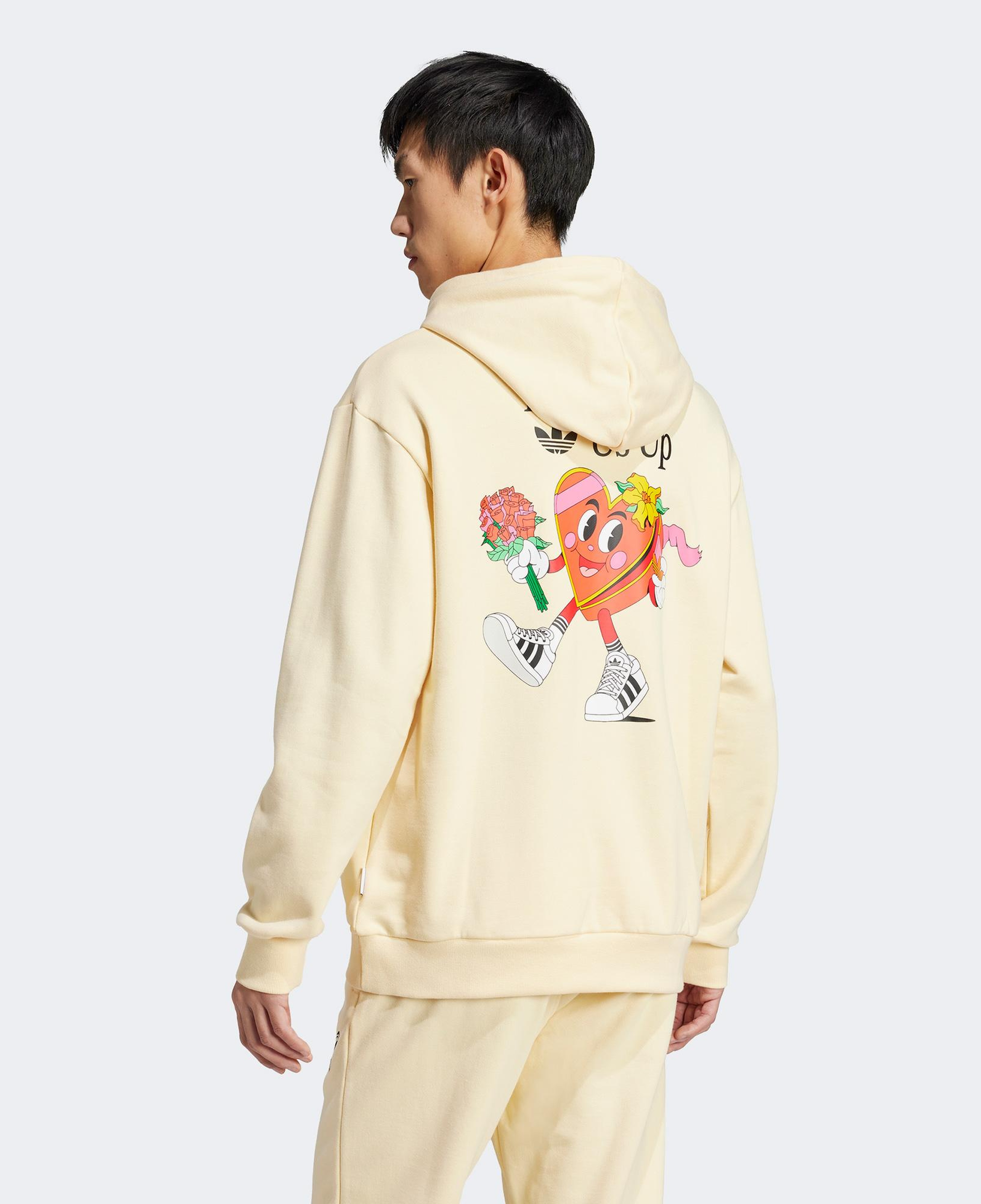 adidas Originals 70s Fleece Erkek Krem Hoodie