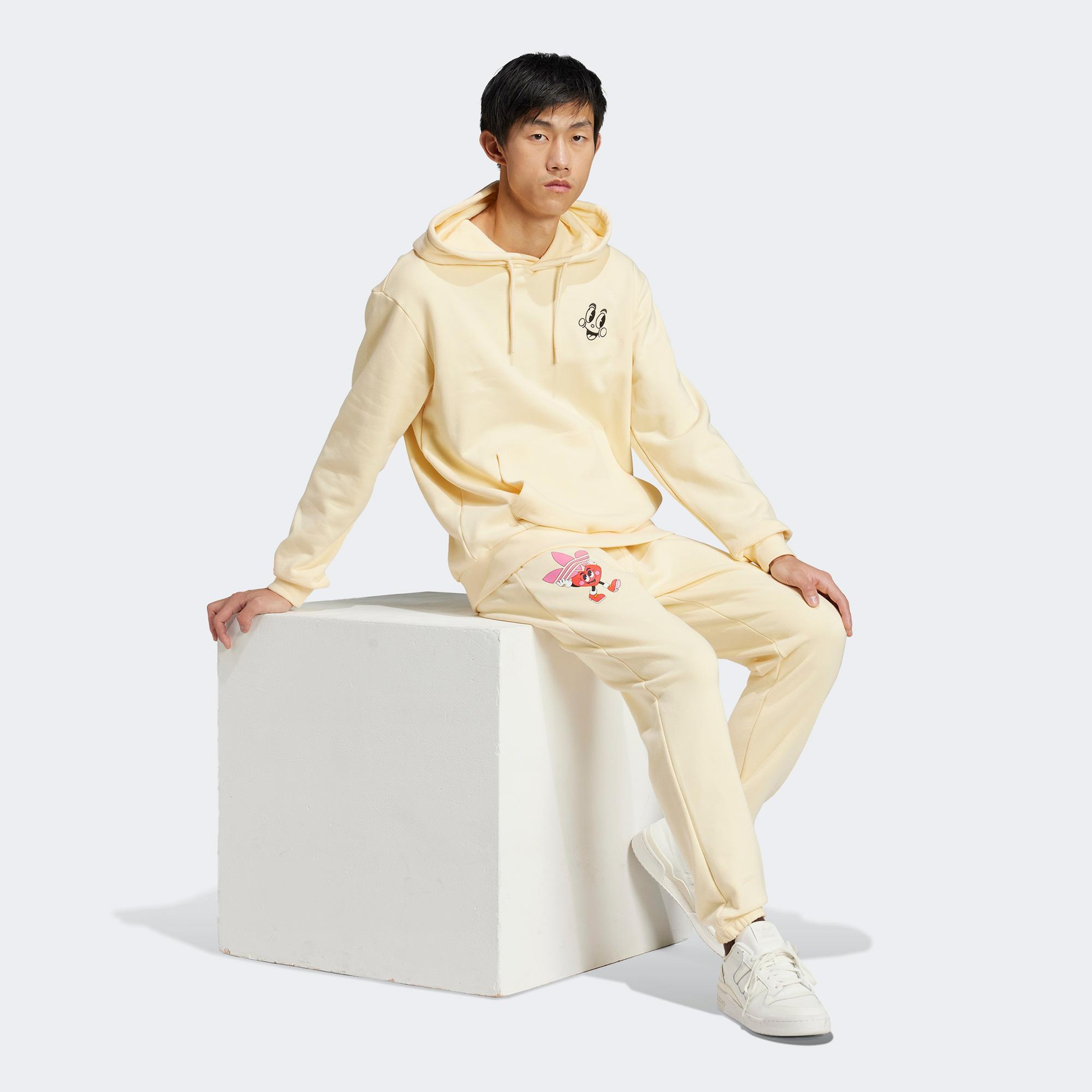 adidas Originals 70s Fleece Erkek Krem Hoodie