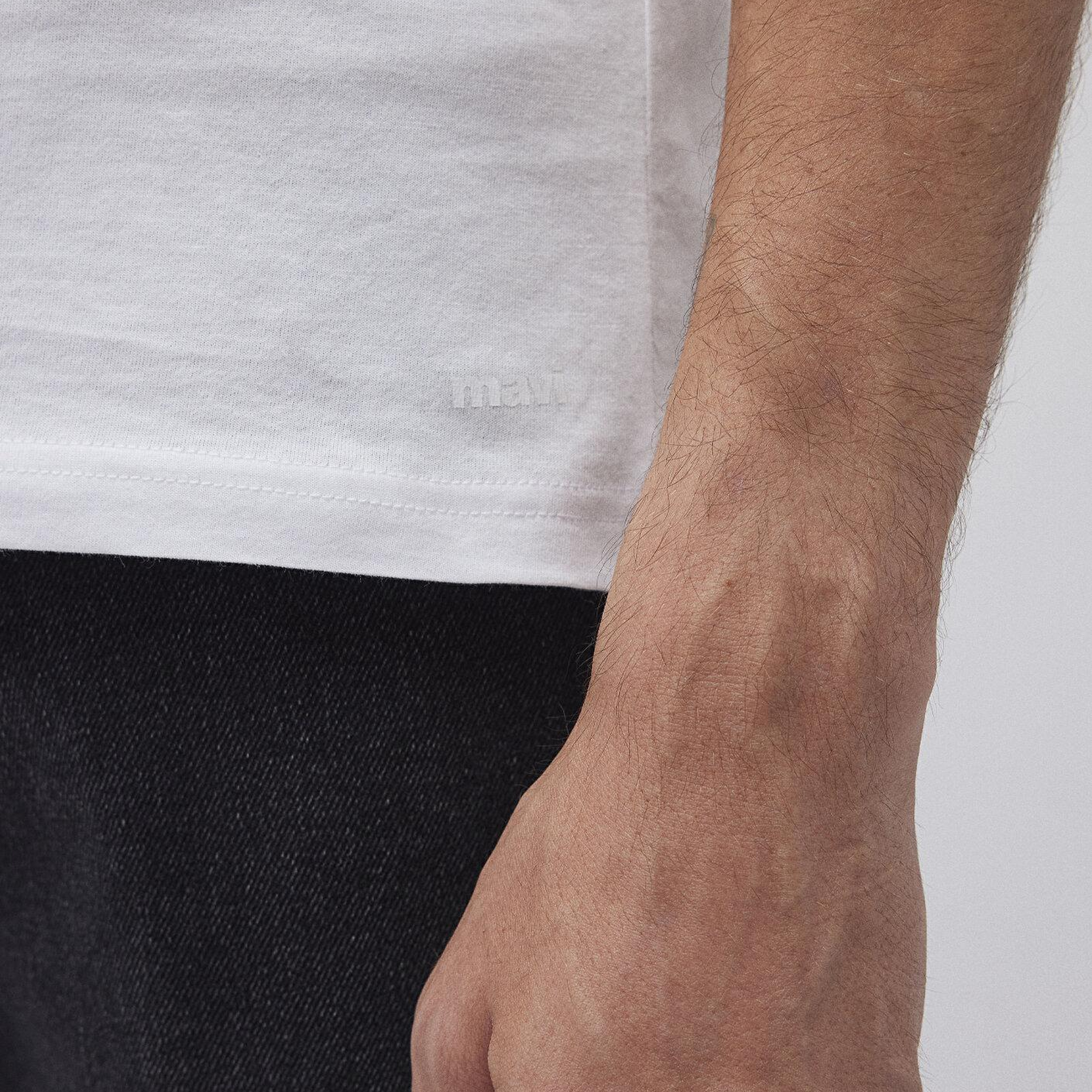 Mavi 2li Bisiklet Yaka Erkek Basic Tişört Slim Fit / Dar Kesim 0611288-620