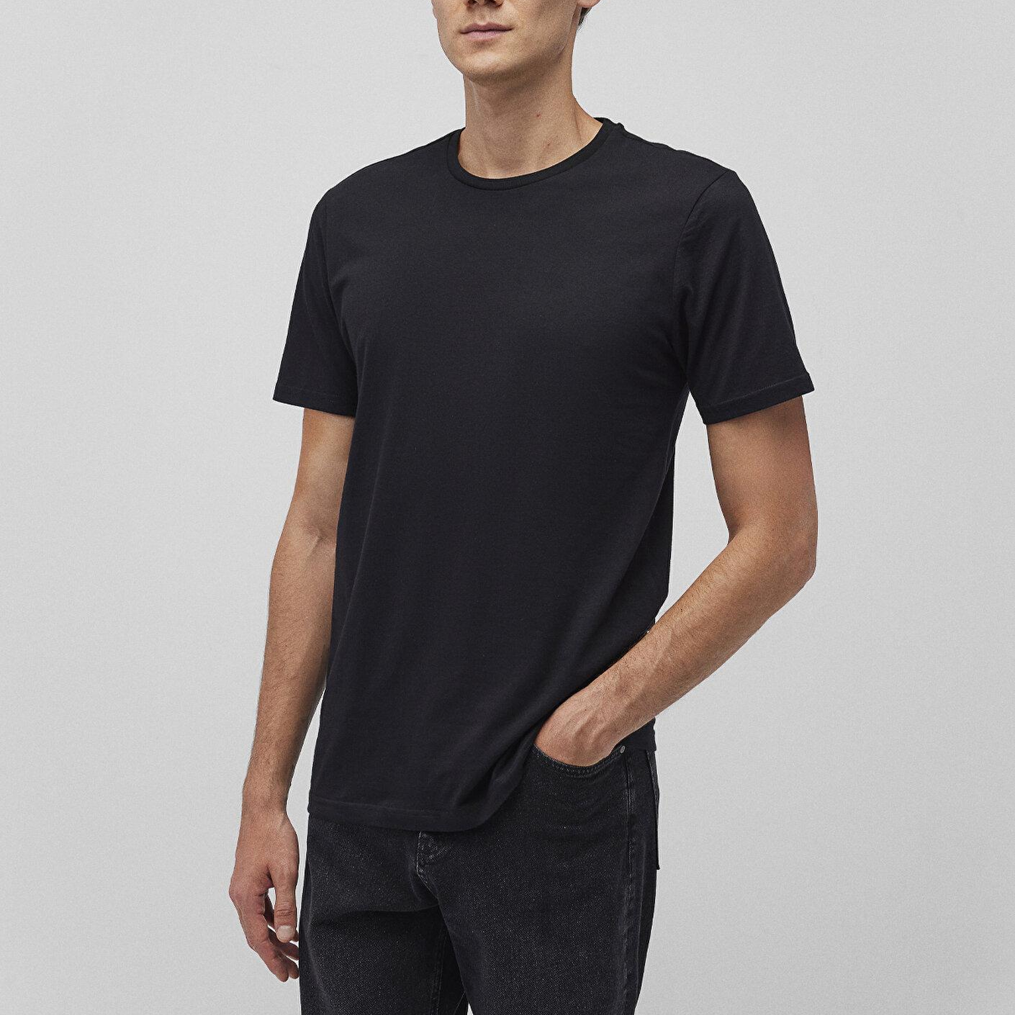 Mavi 2li Bisiklet Yaka Erkek Basic Tişört Slim Fit / Dar Kesim 0611288-620