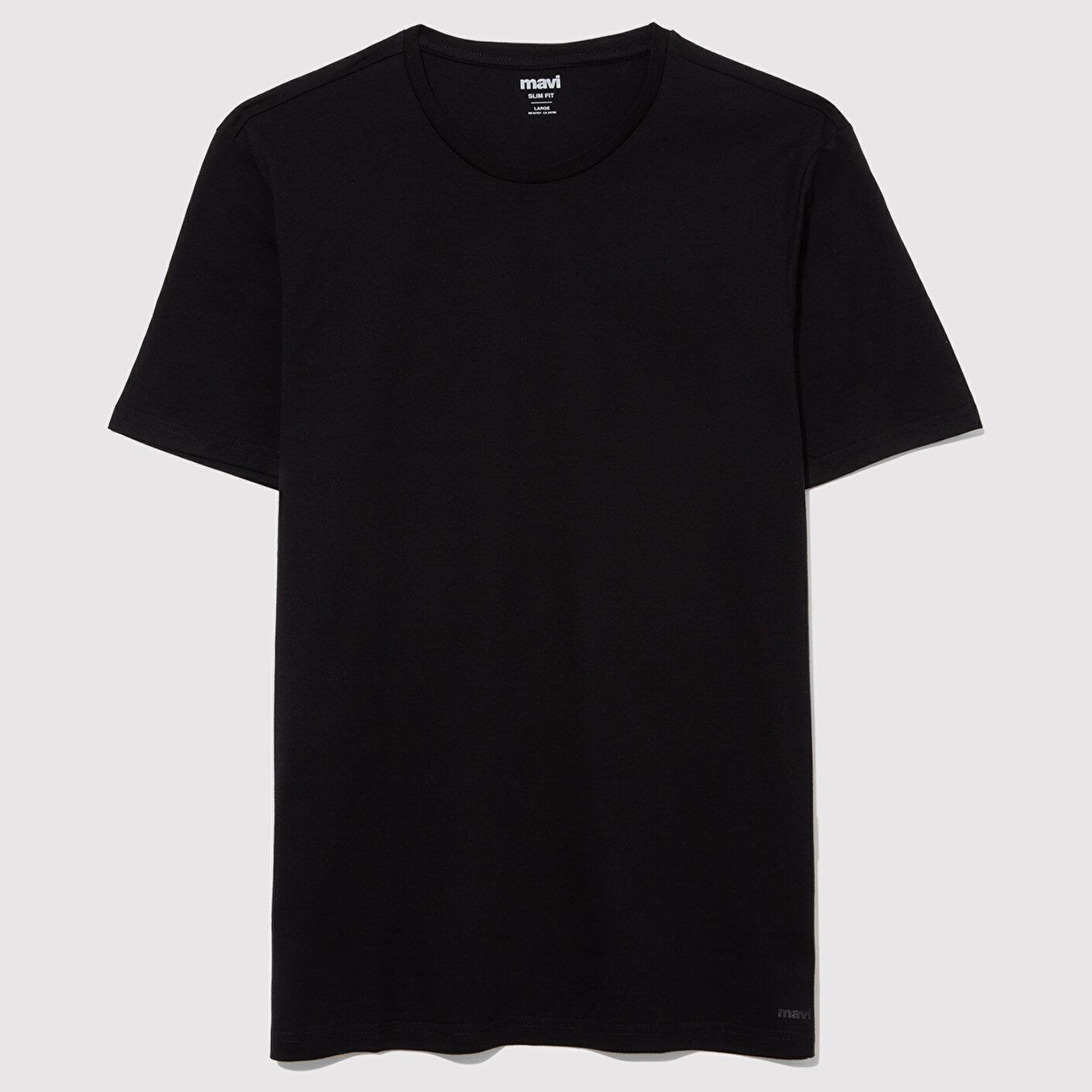 Mavi 2li Bisiklet Yaka Erkek Basic Tişört Slim Fit / Dar Kesim 0611288-620