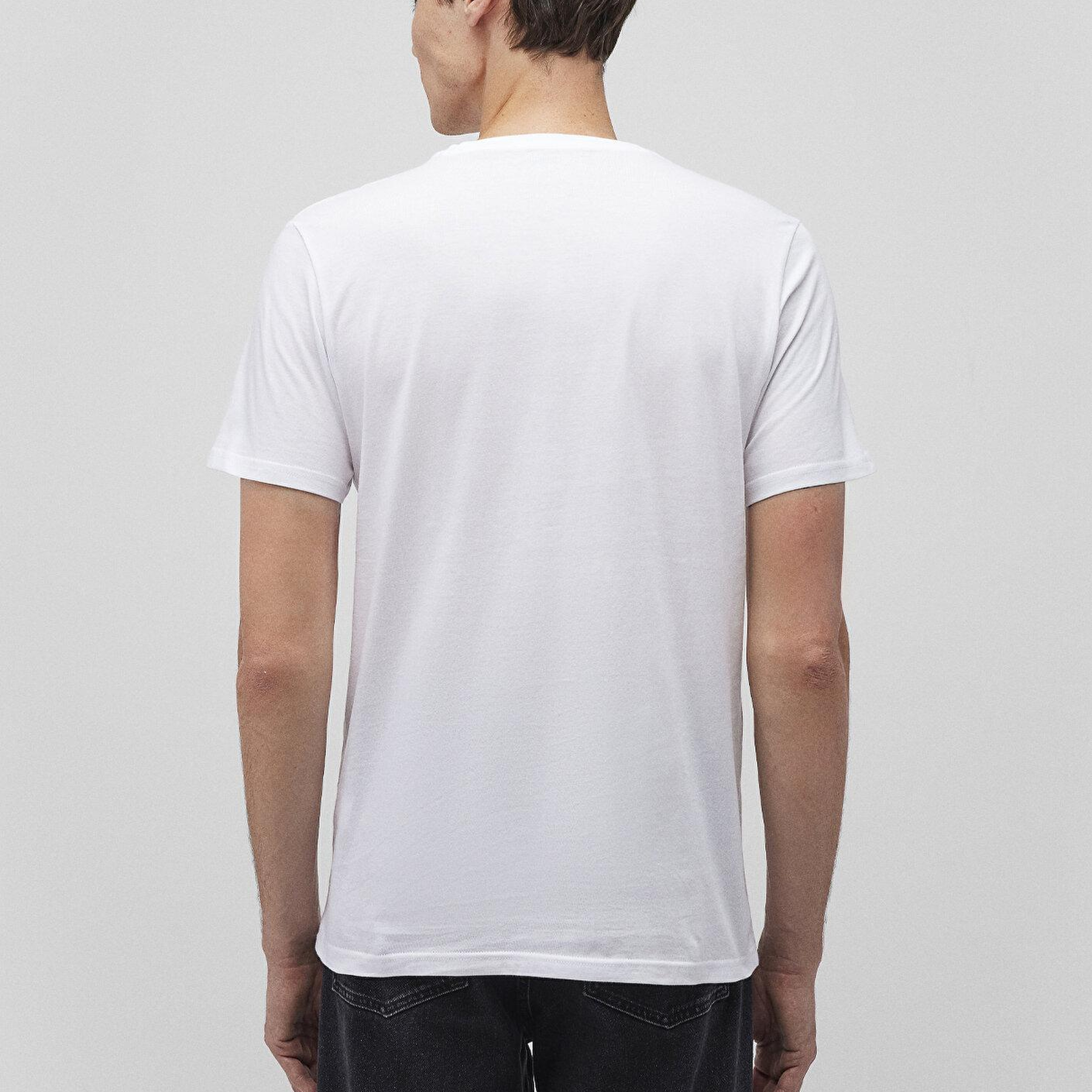 Mavi 2li Bisiklet Yaka Erkek Basic Tişört Slim Fit / Dar Kesim 0611288-620