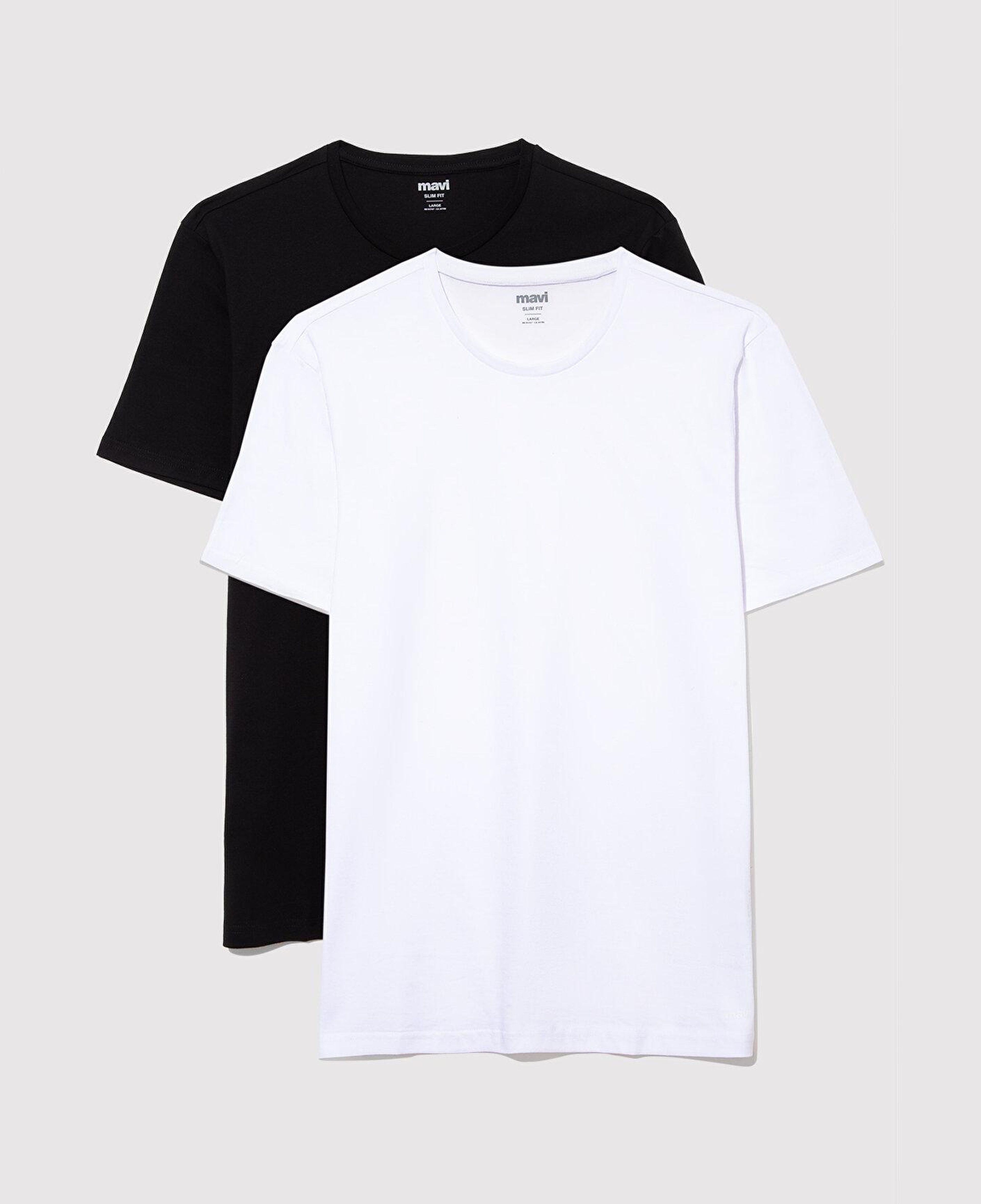Mavi 2li Bisiklet Yaka Erkek Basic Tişört Slim Fit / Dar Kesim 0611288-620