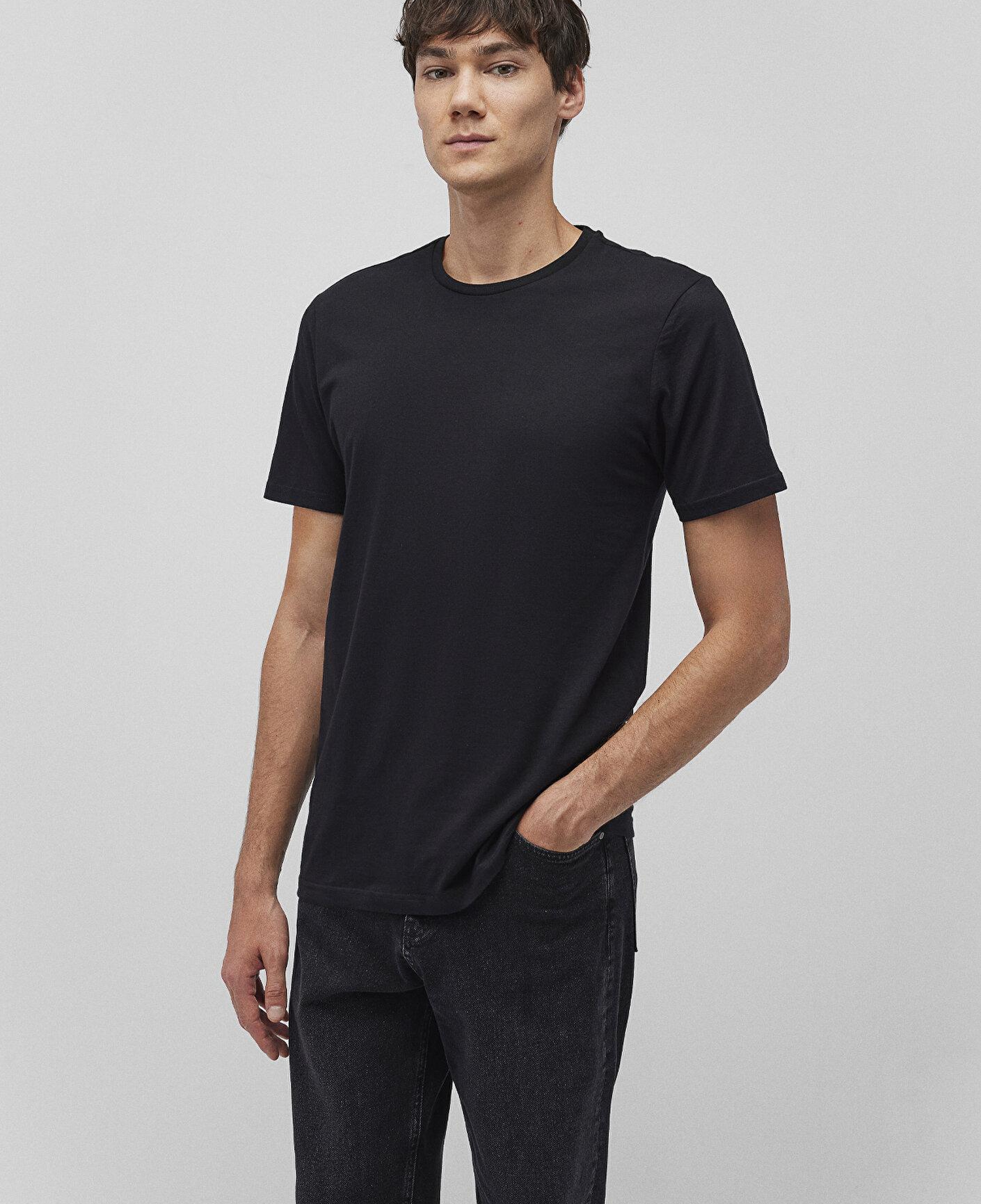 Mavi 2li Bisiklet Yaka Erkek Basic Tişört Slim Fit / Dar Kesim 0611288-620