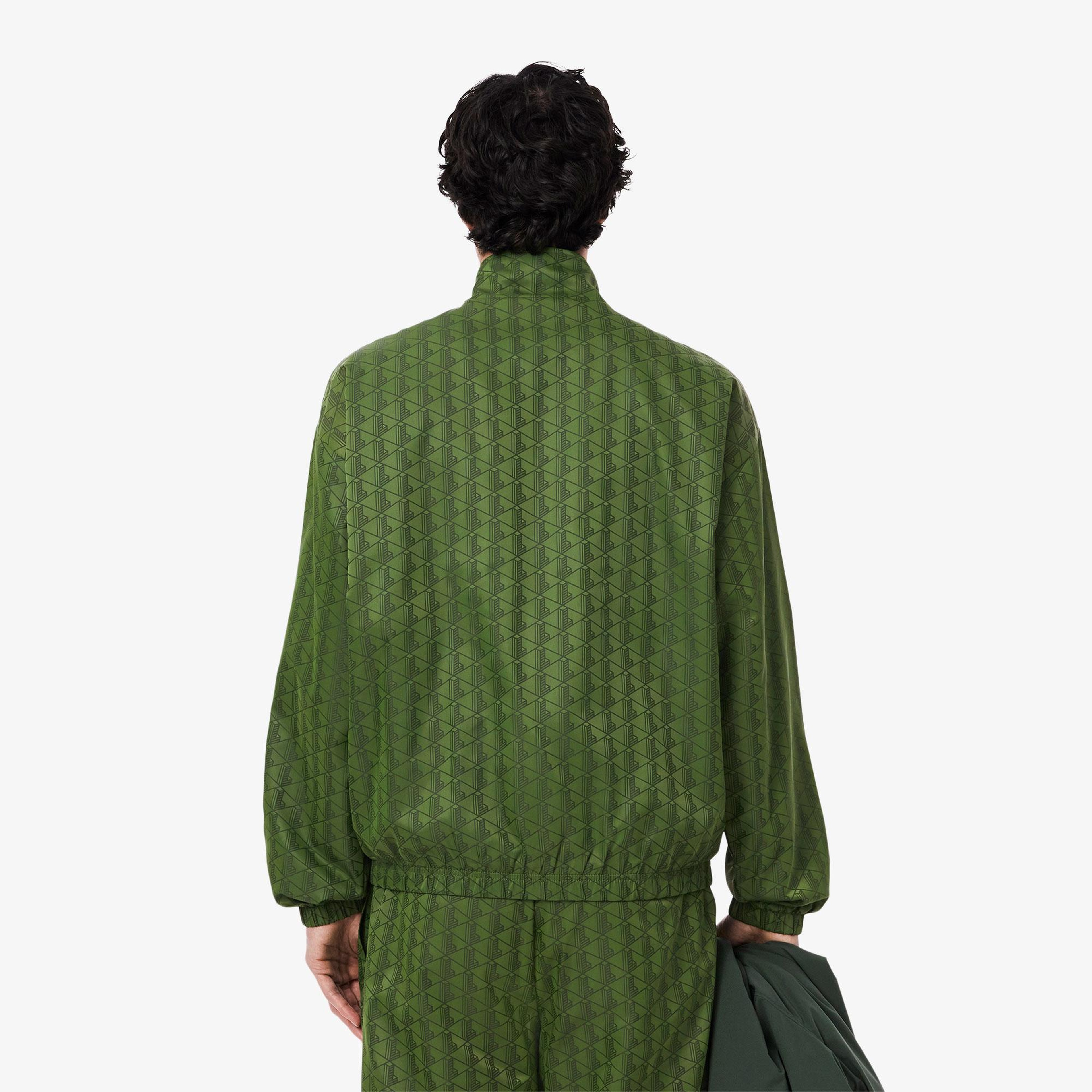 Lacoste Erkek Dik Yaka Monogram Yeşil Ceket