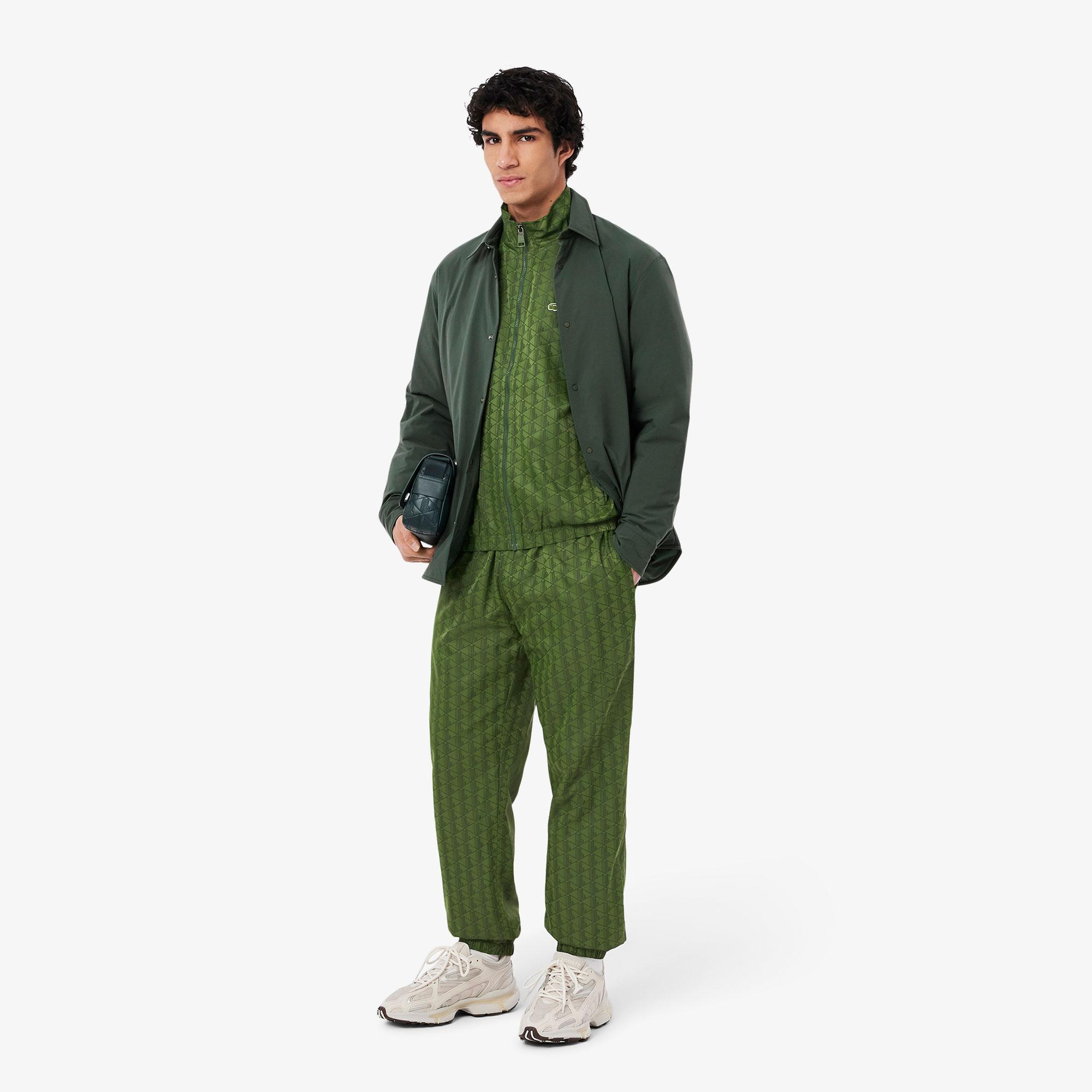 Lacoste Erkek Dik Yaka Monogram Yeşil Ceket