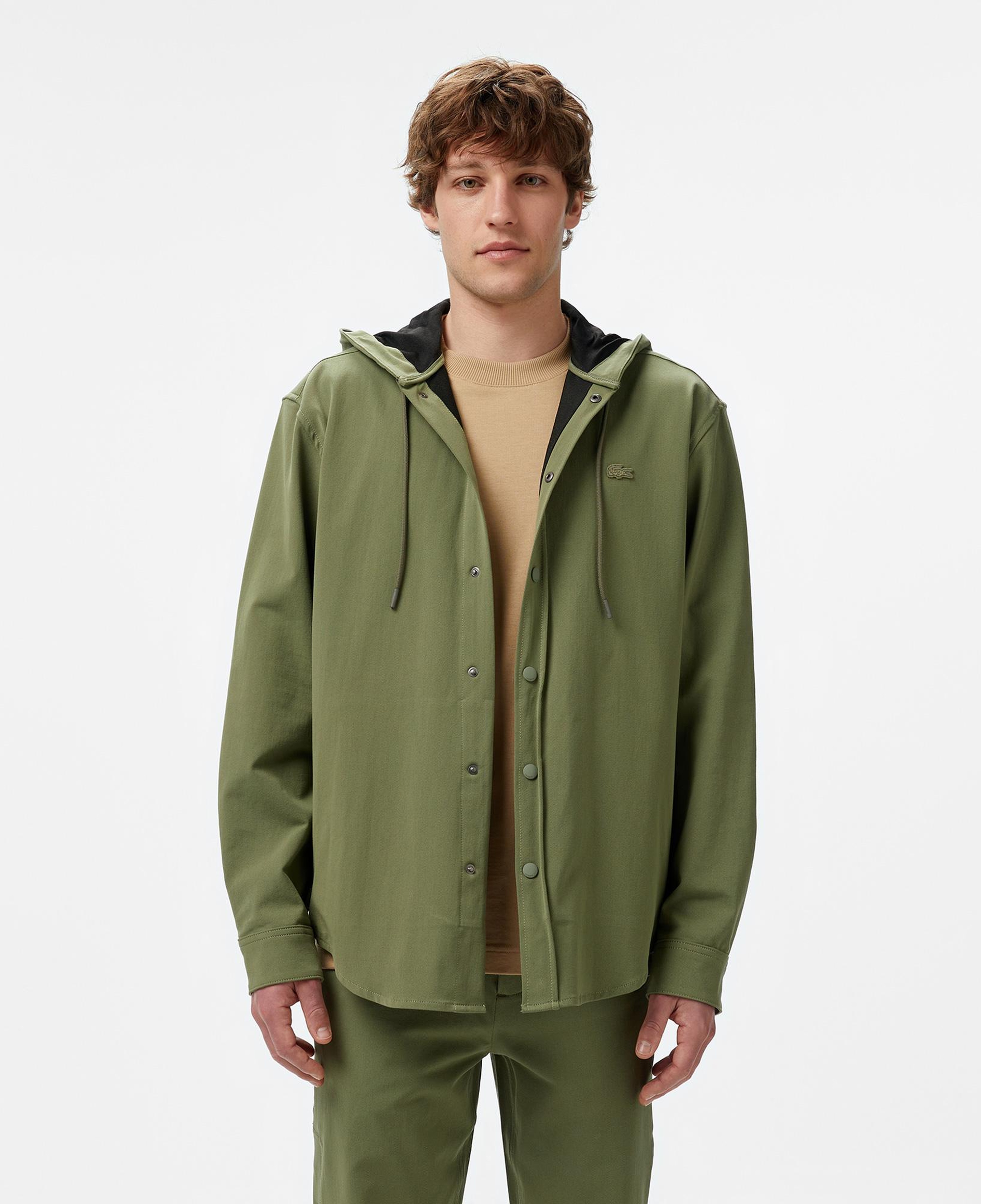 Lacoste Erkek Relaxed Fit Kapüşonlu Haki Ceket