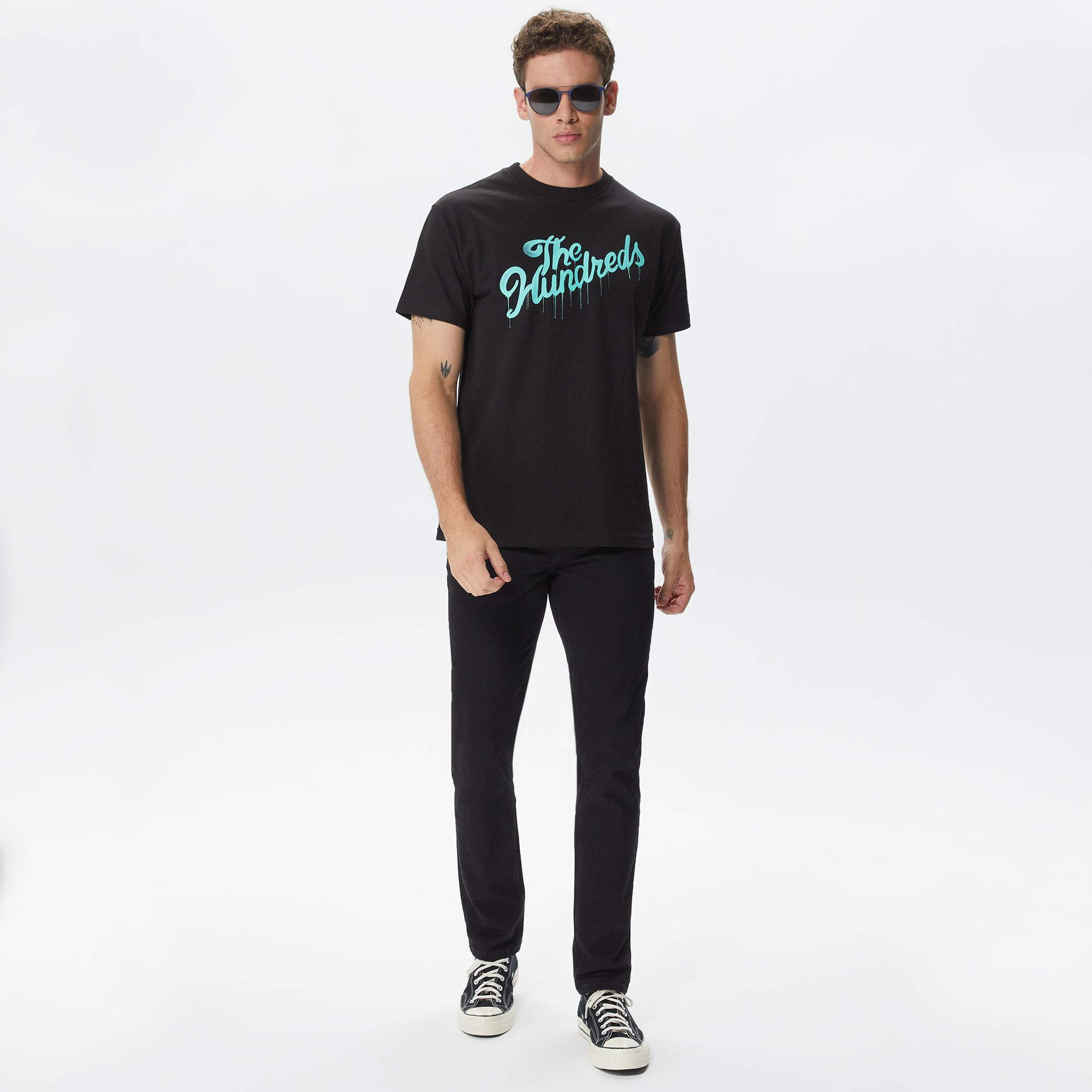 The Hundreds Drip Slant Erkek Siyah T-Shirt