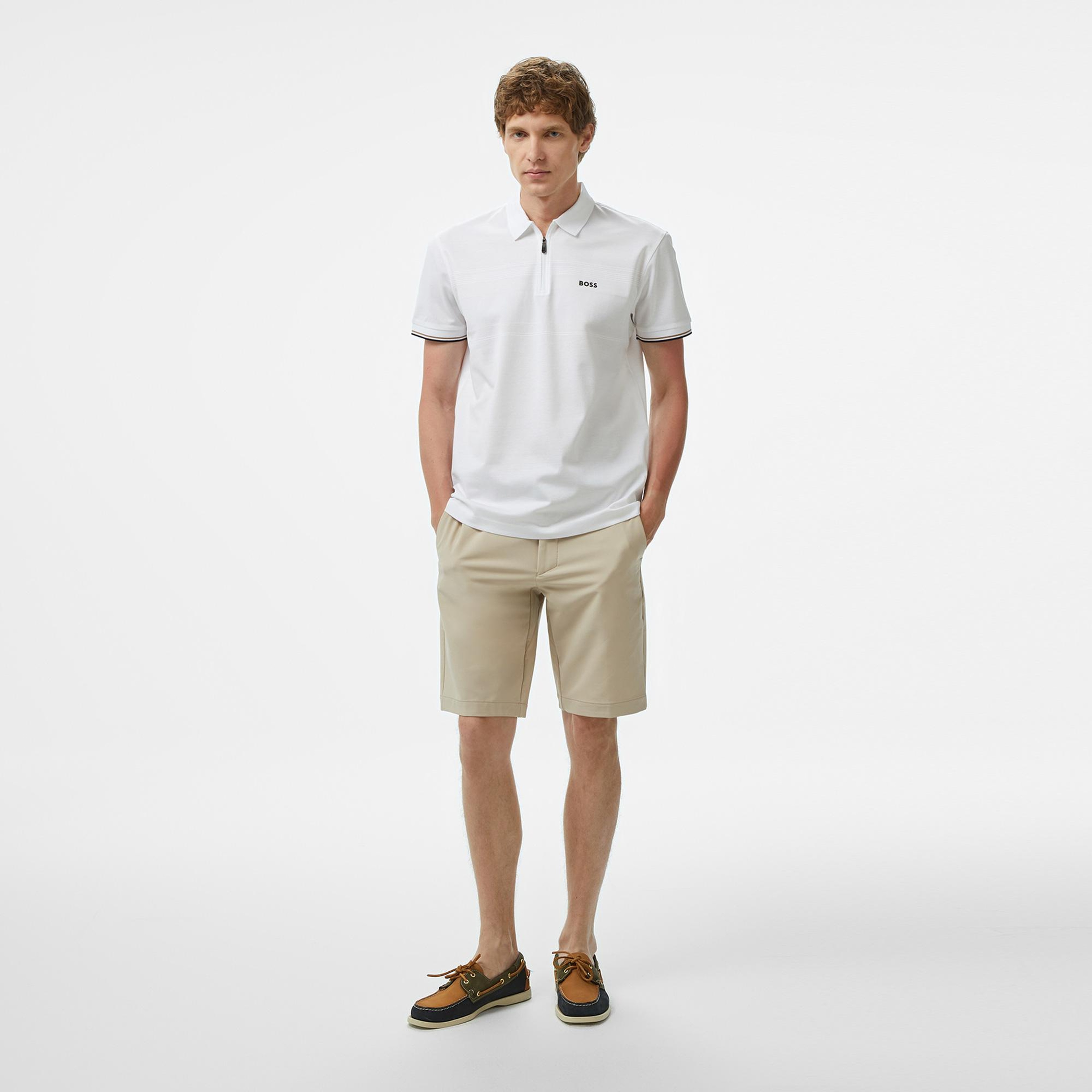 Boss Philix Pima Erkek Beyaz Polo