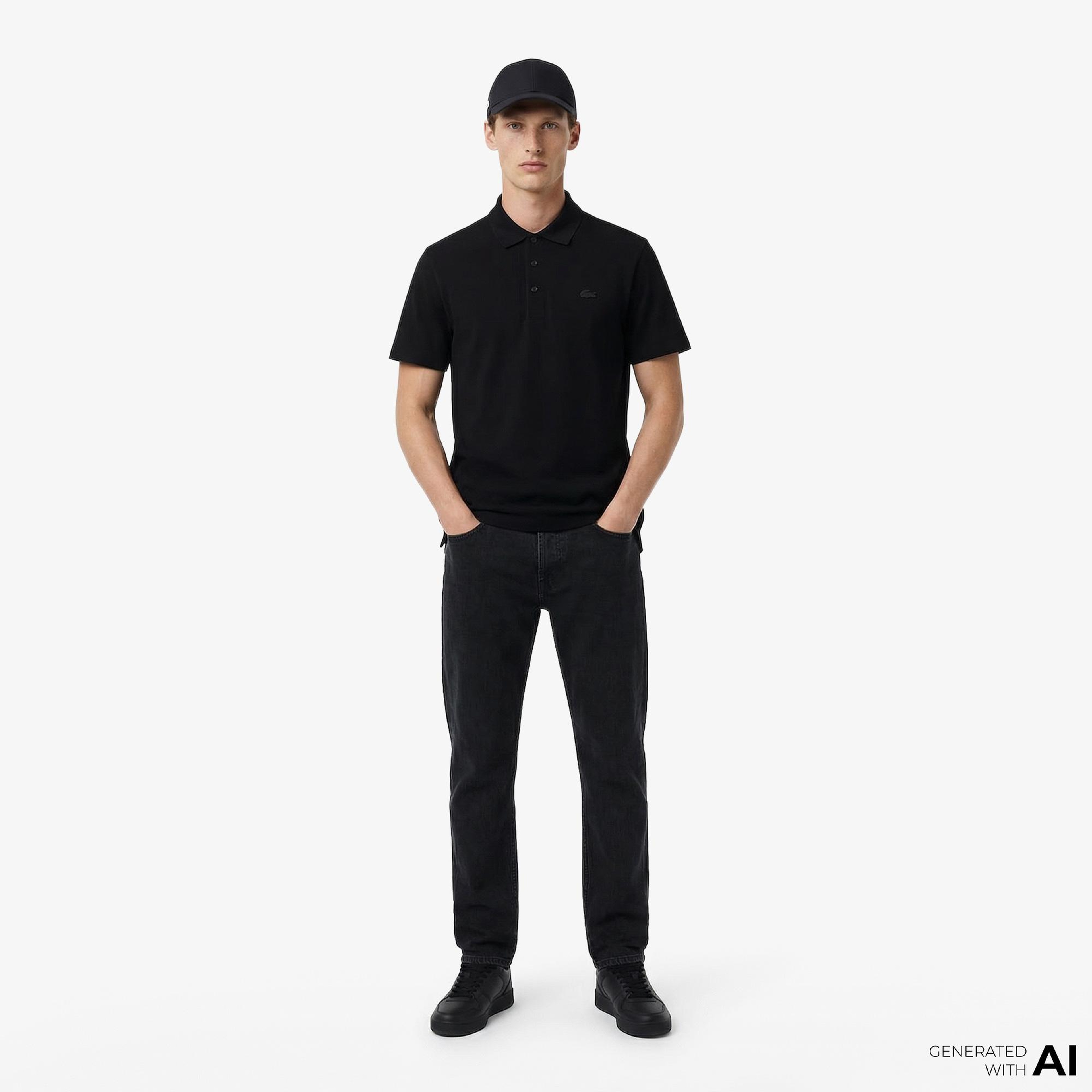 Erkek Regular Fit Siyah Polo