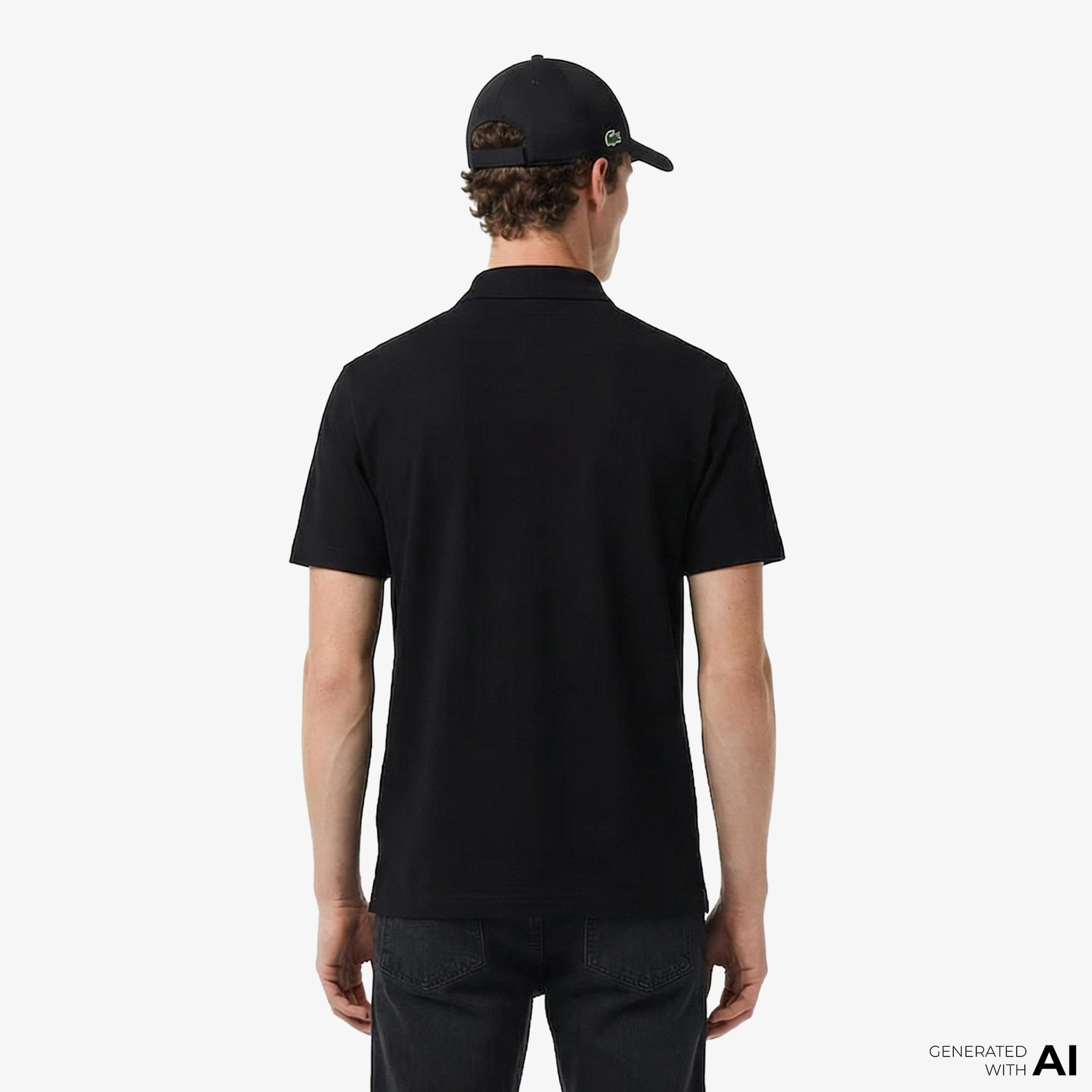 Erkek Regular Fit Siyah Polo