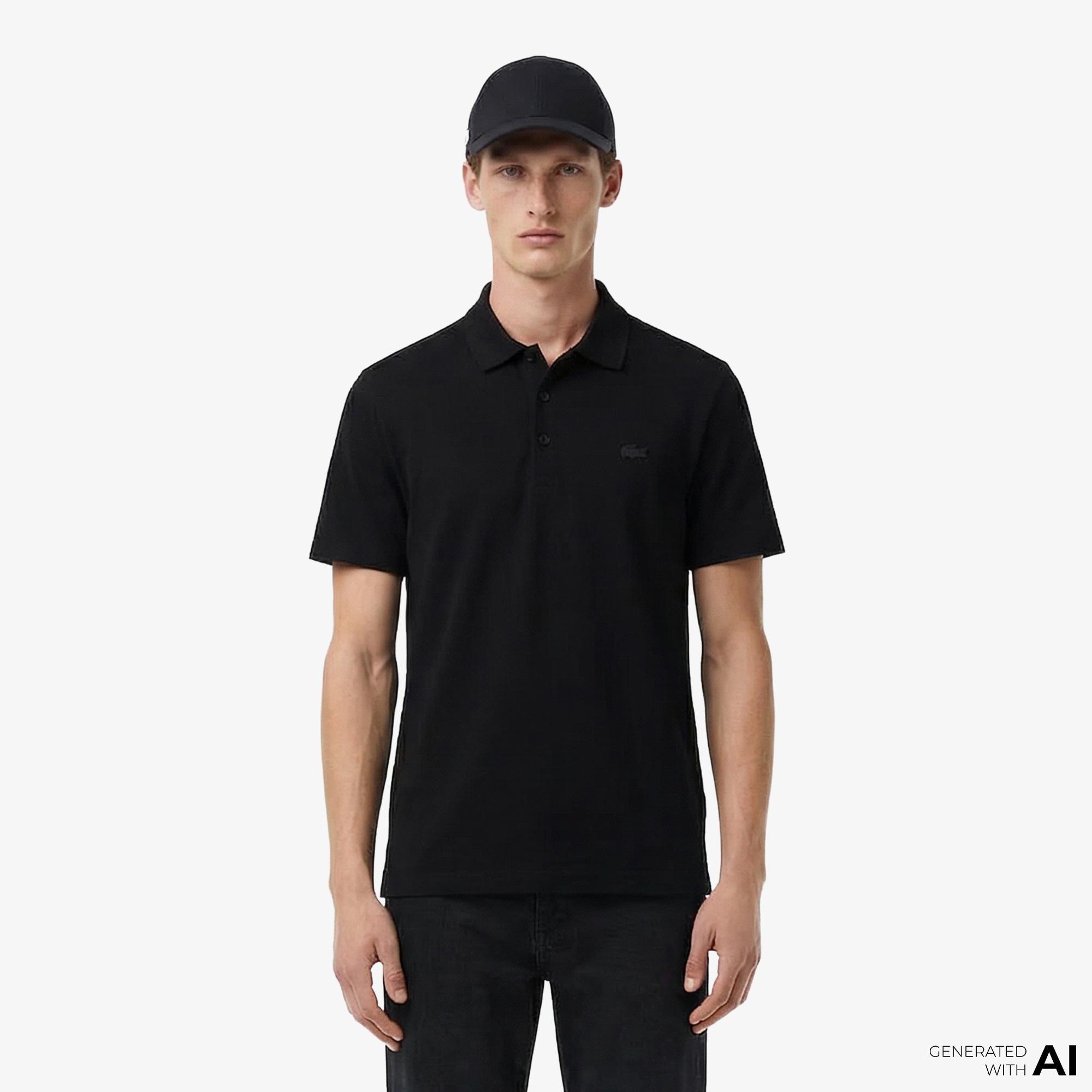 Erkek Regular Fit Siyah Polo