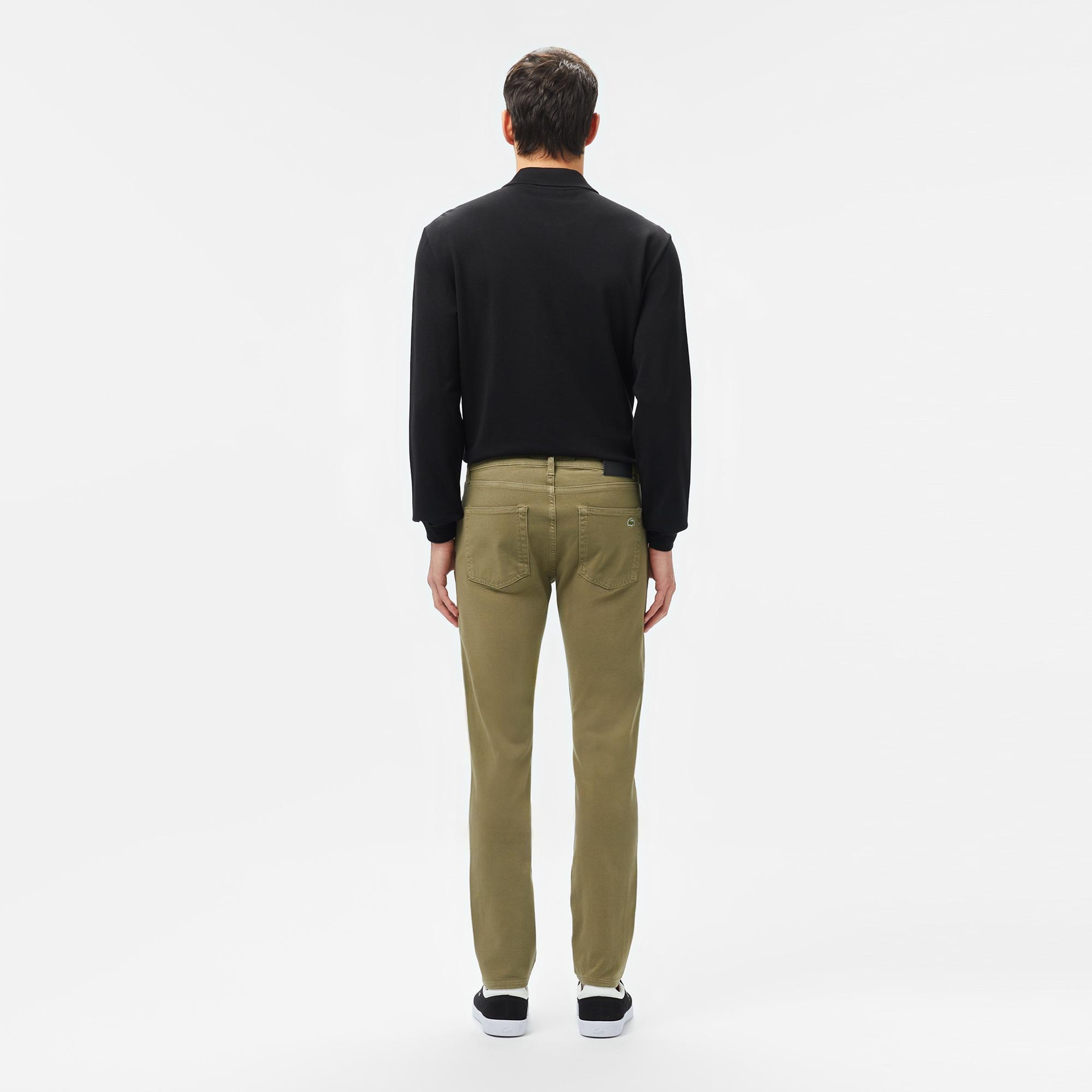 Erkek Slim Fit Haki Jean Pantolon