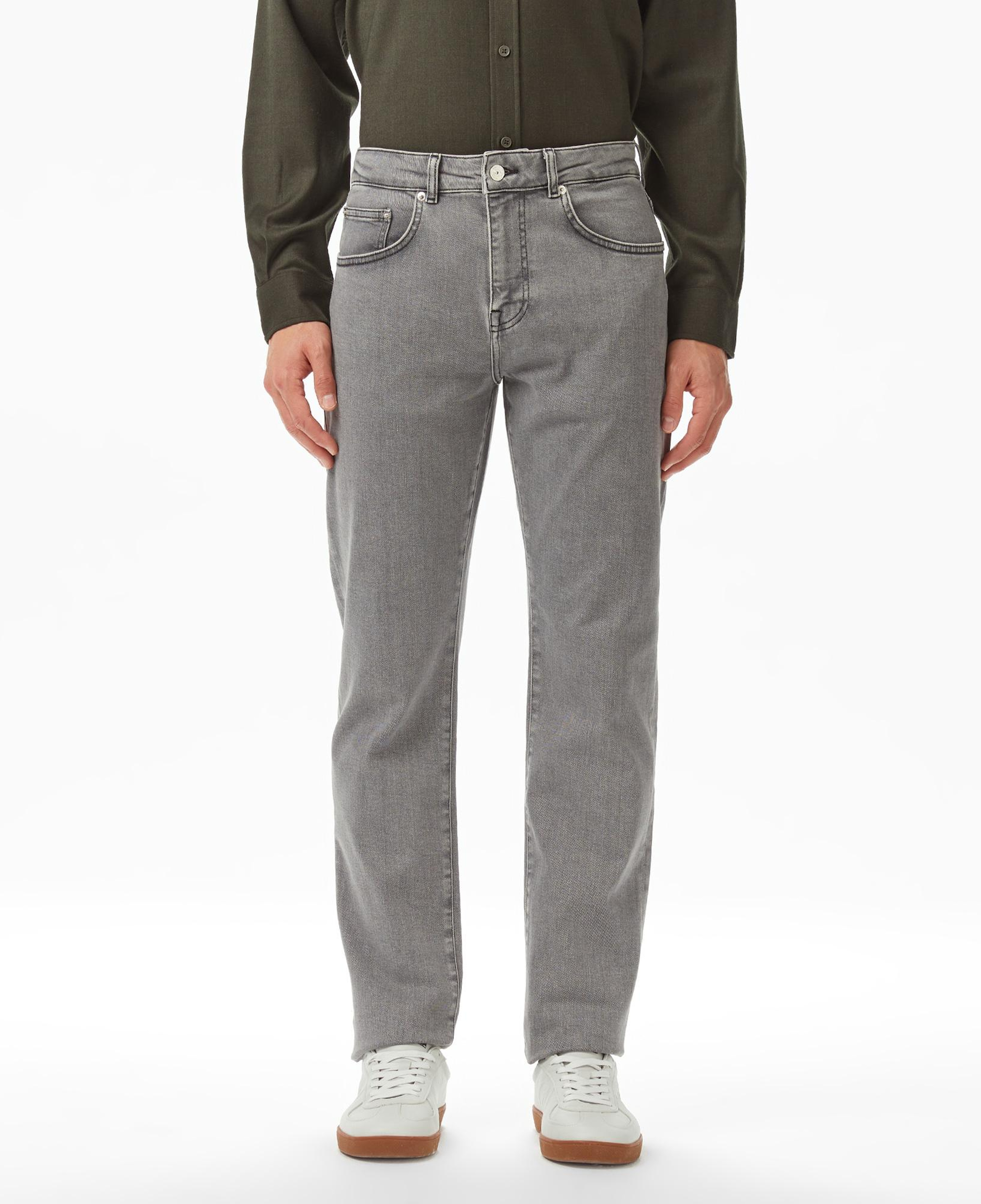 Erkek Regular Fit Gri Jean Pantolon