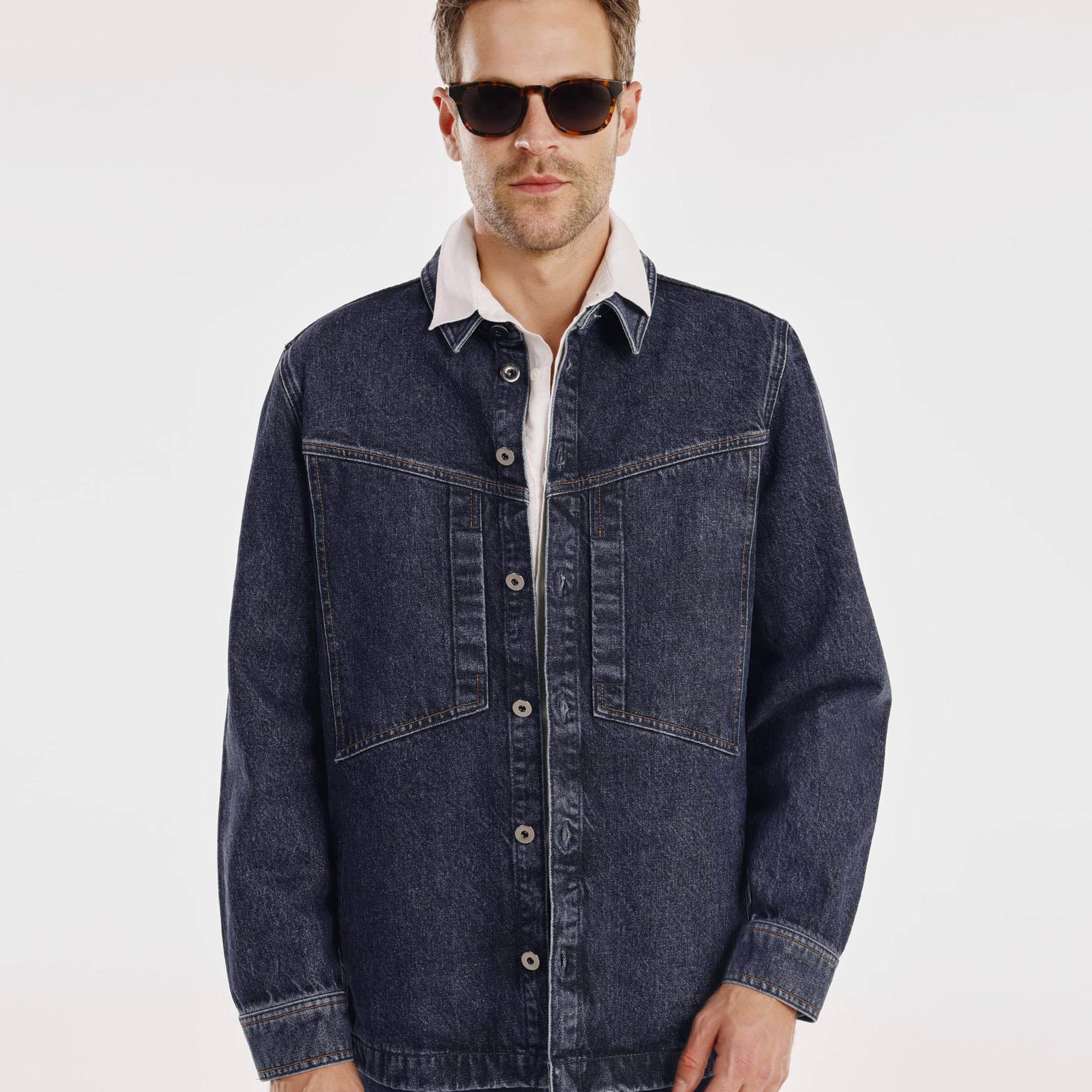 YARGICI Dikiş Detaylı Denim Ceket