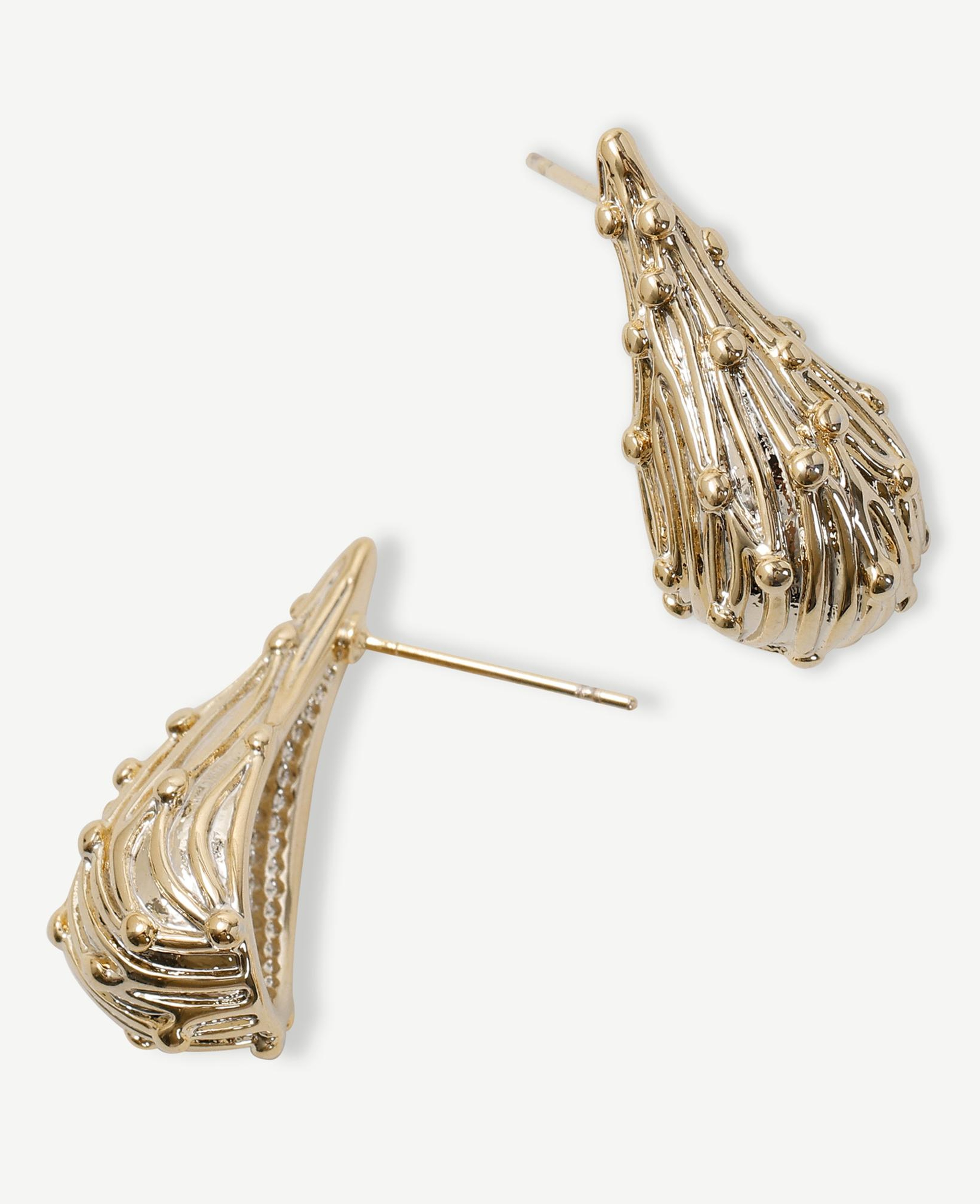 YARGICI Damla Formlu Gold Küpe