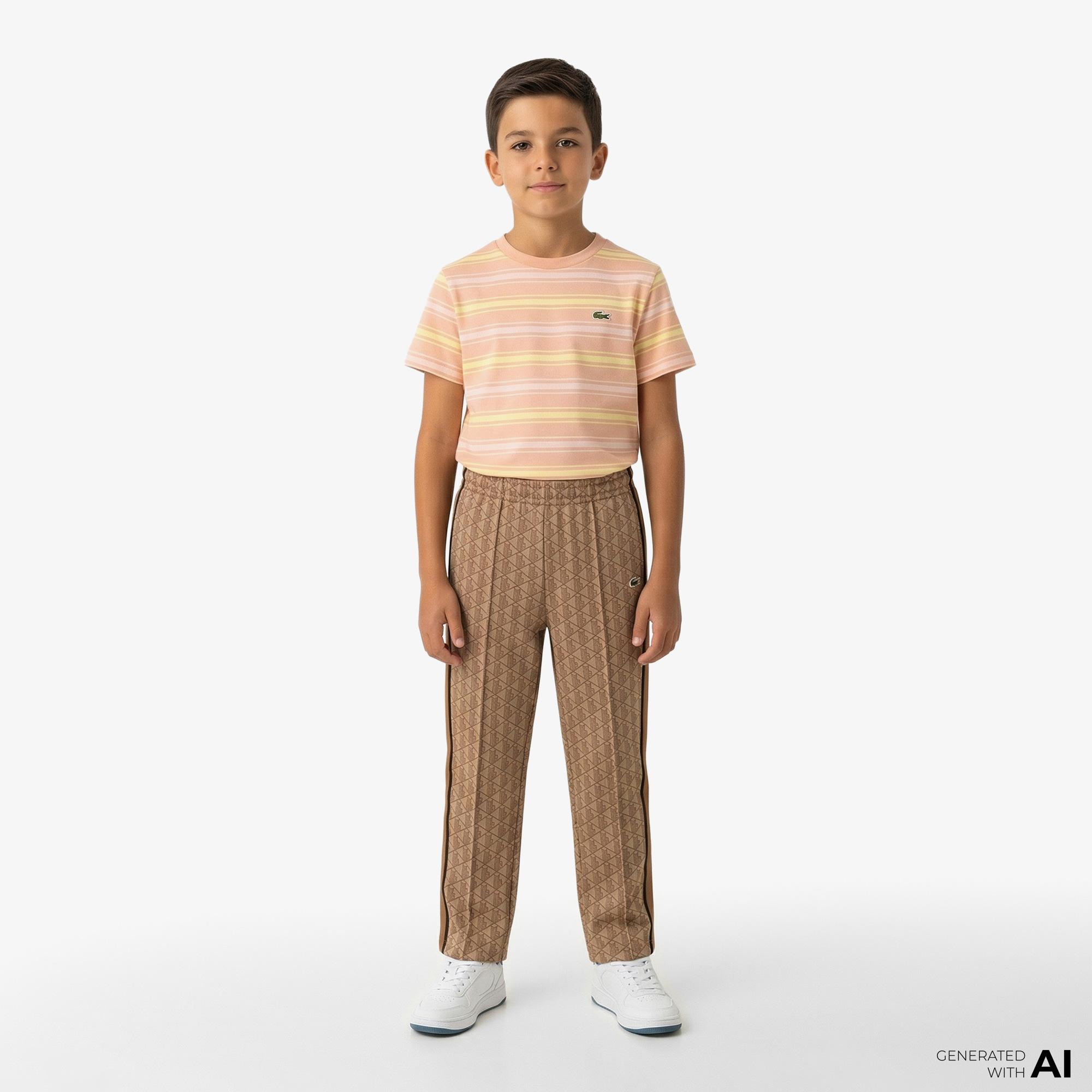 Lacoste Paris Erkek Regular Fit Monogram Açık Kahverengi Eşofman Altı
