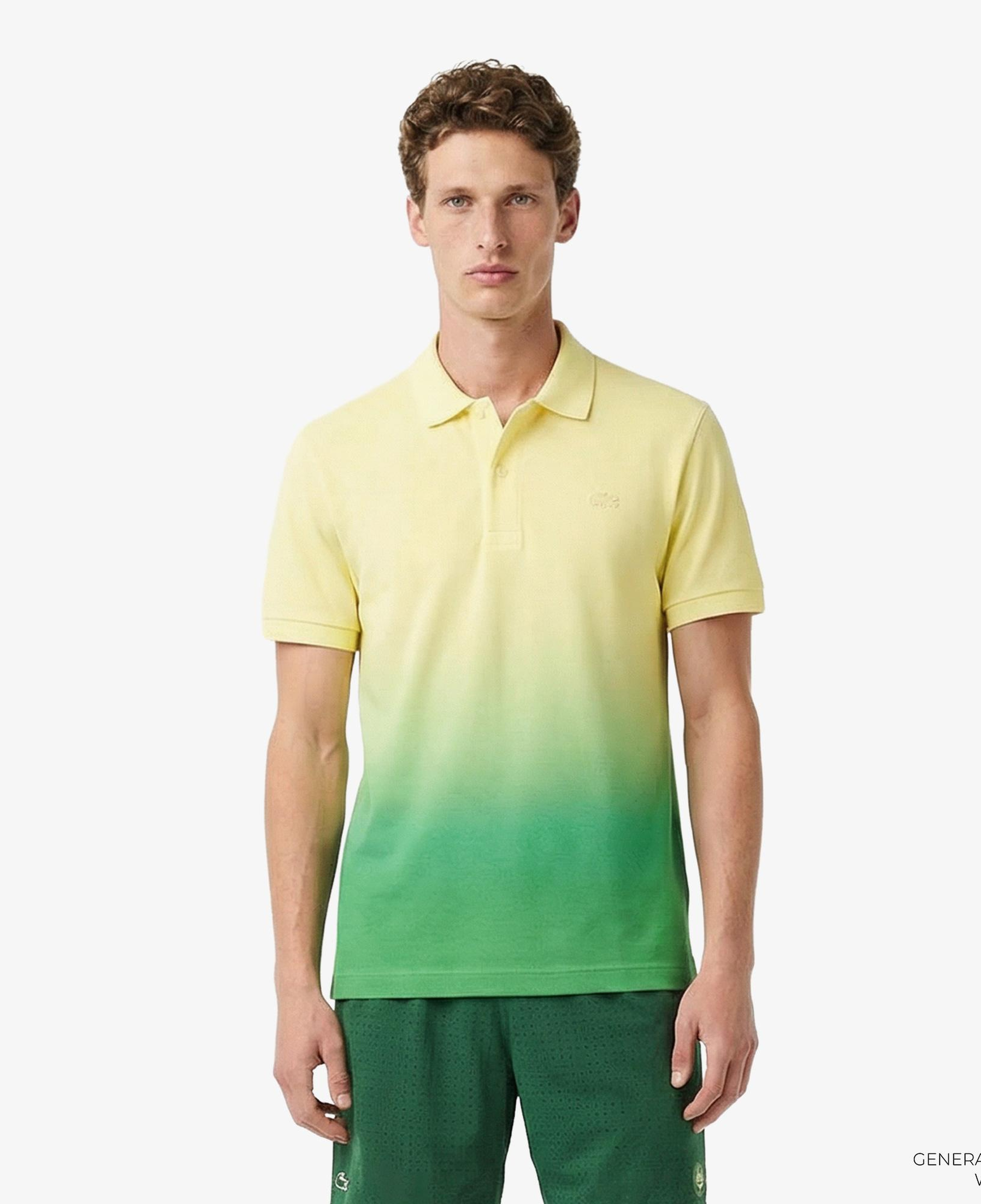 Lacoste Erkek Classic Fit Renk Bloklu Yeşil Polo