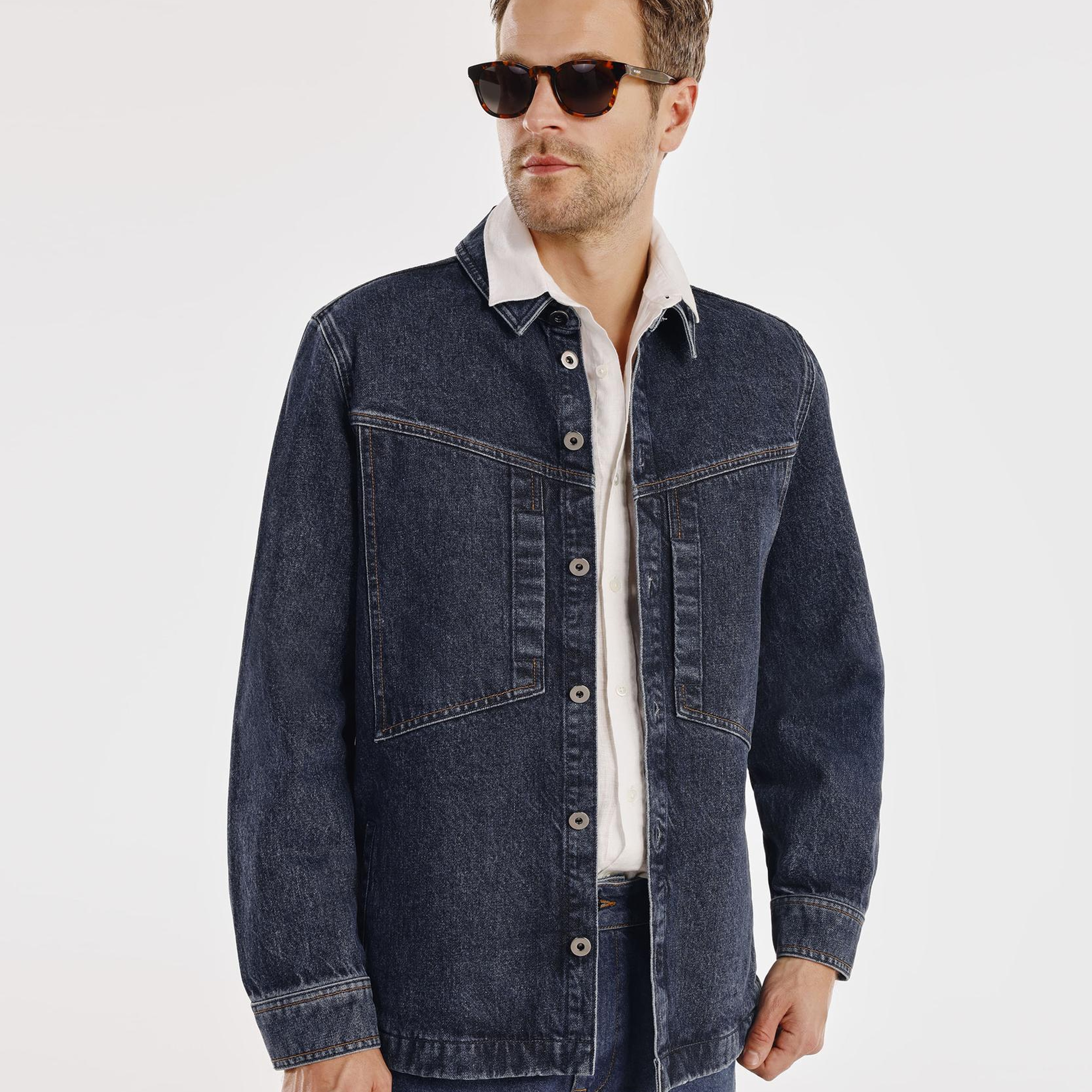 YARGICI Dikiş Detaylı Denim Ceket