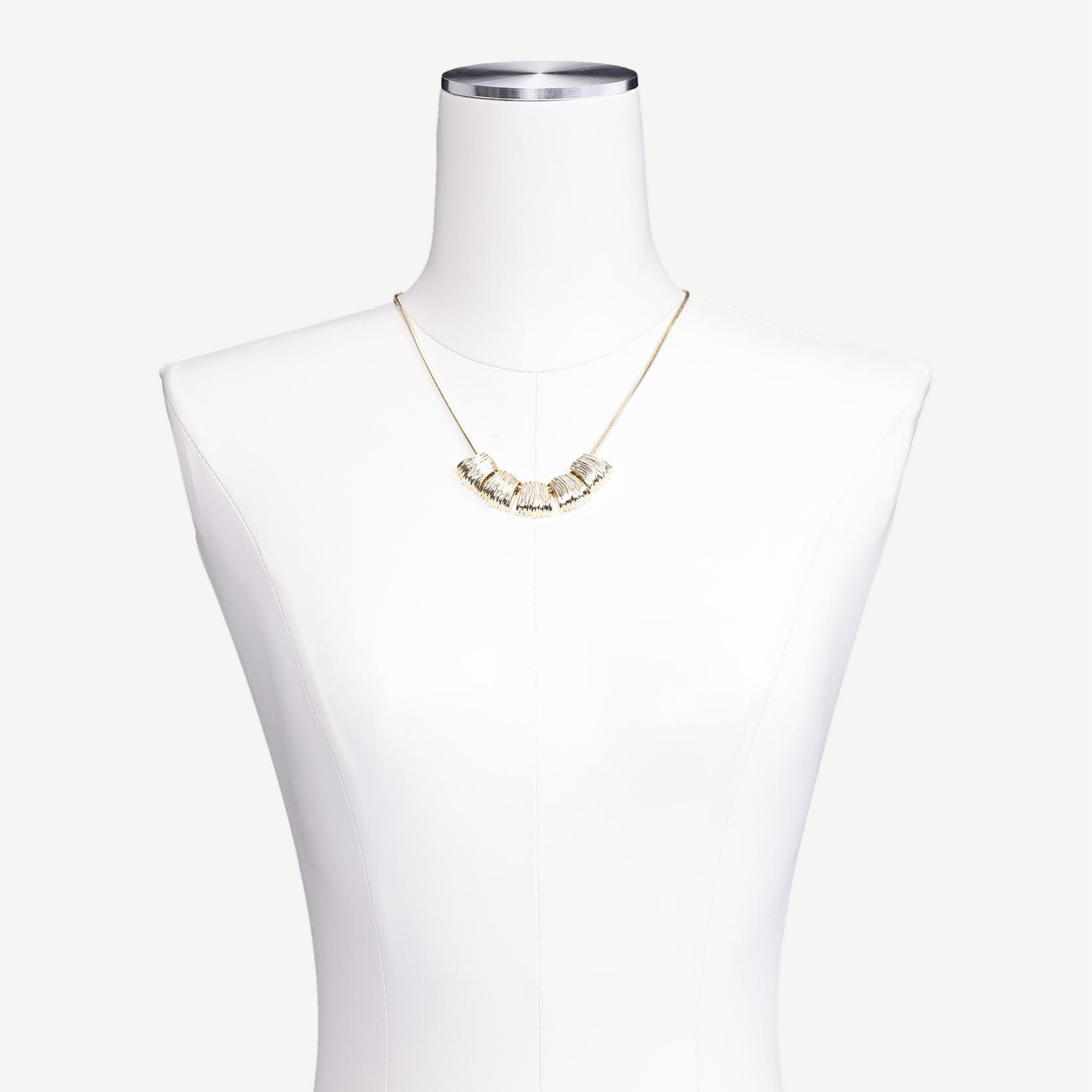YARGICI Metal Uç Detaylı Gold Kolye