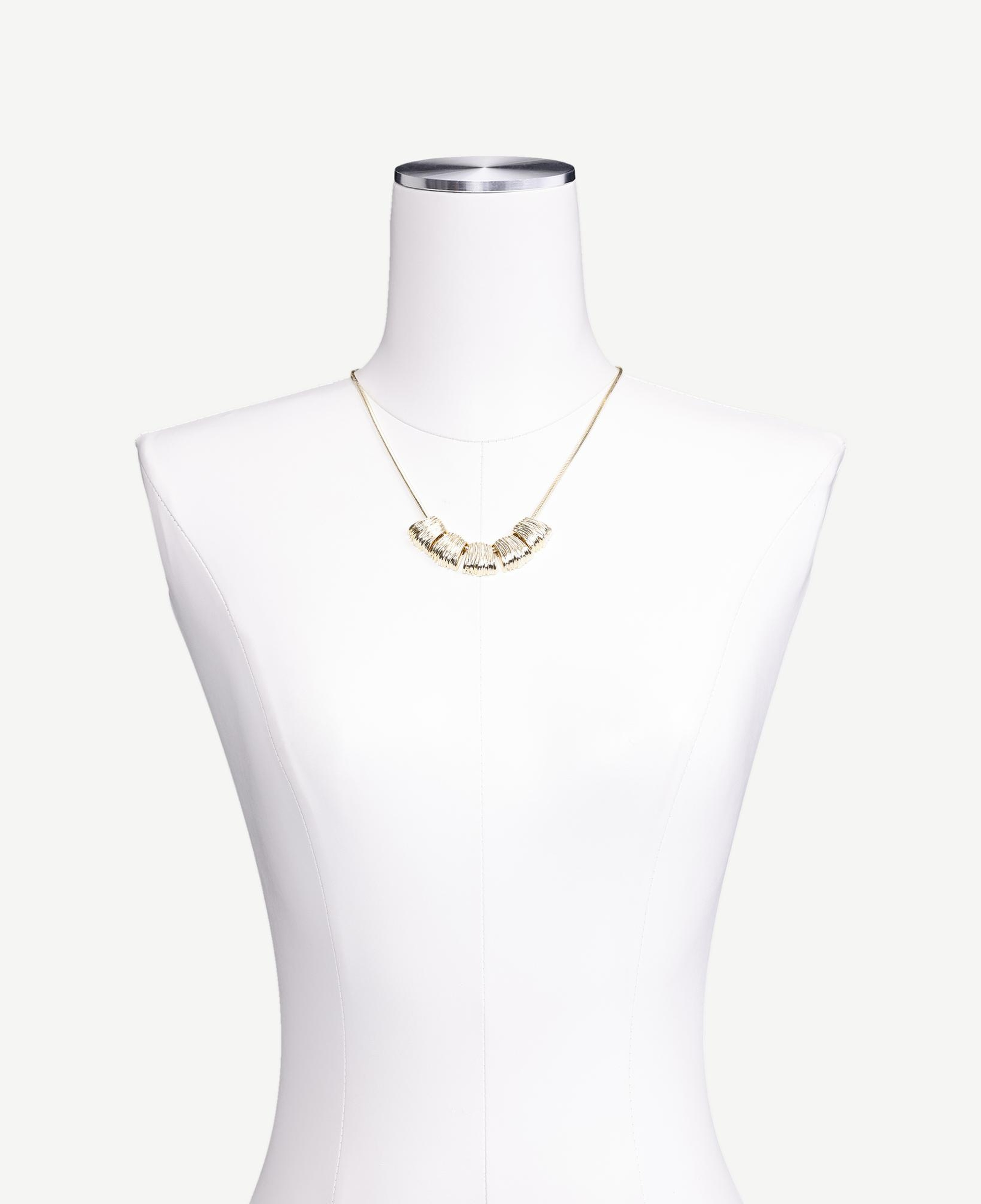YARGICI Metal Uç Detaylı Gold Kolye