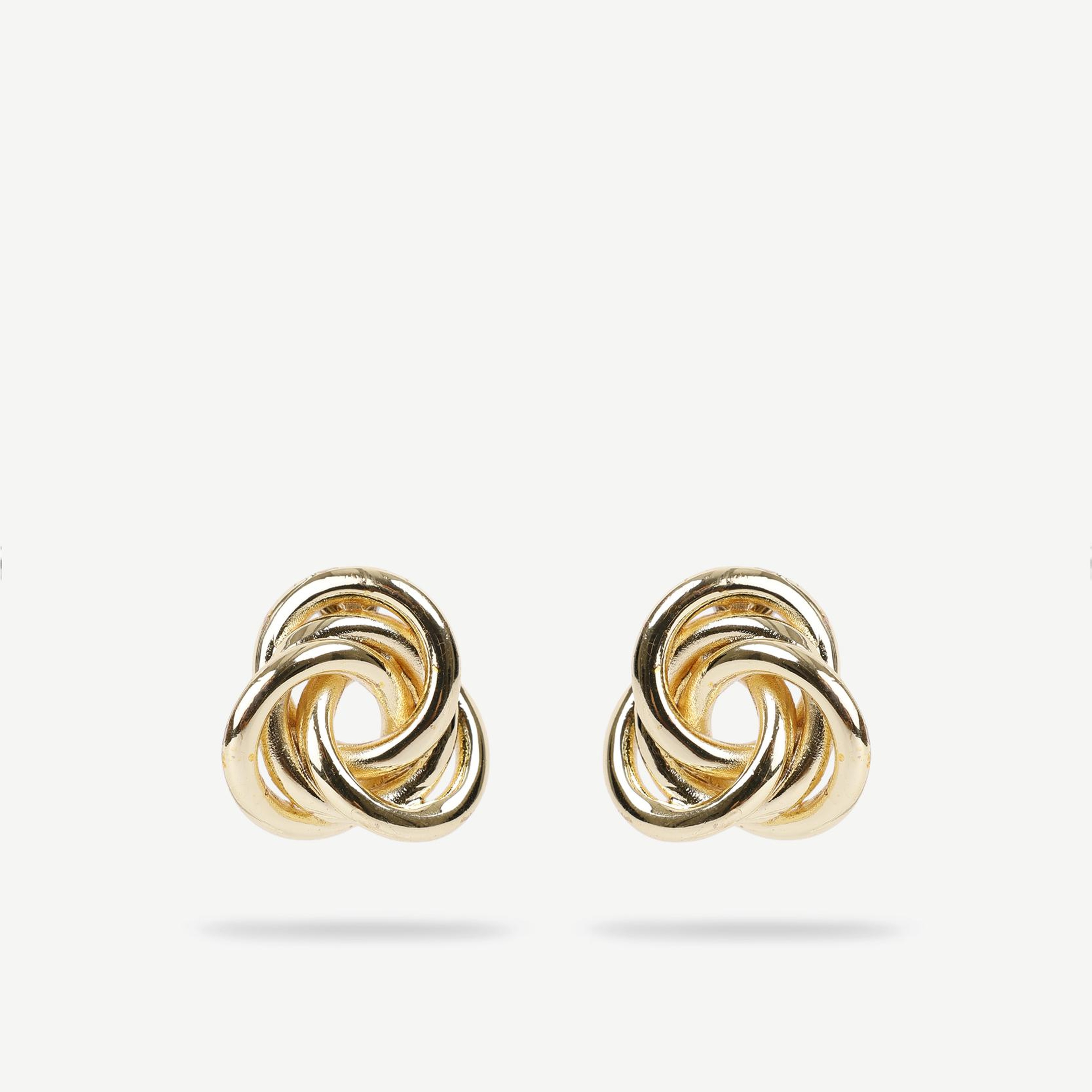 YARGICI Burgu Detaylı Gold Küpe