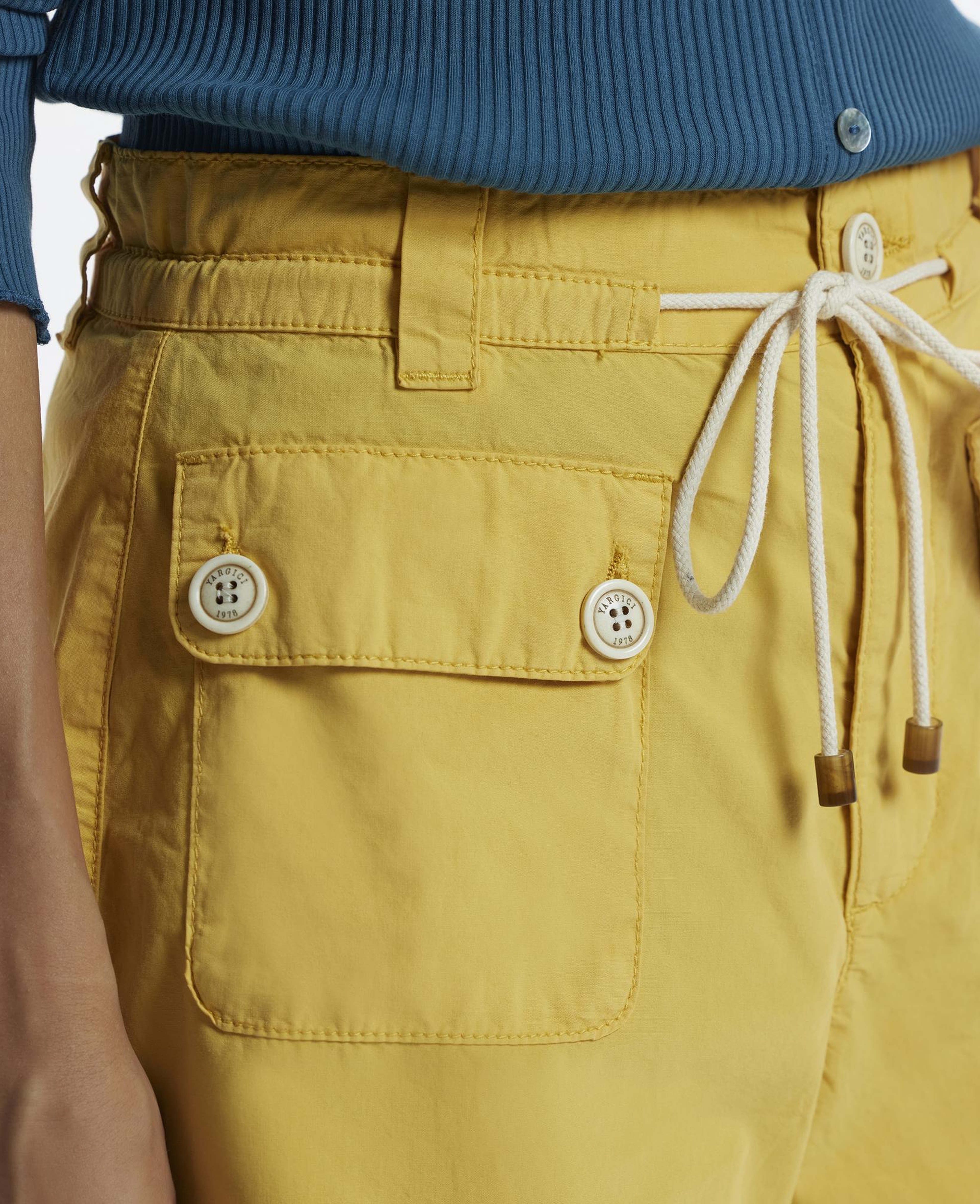 YARGICI Cep Detaylı Denim Bermuda