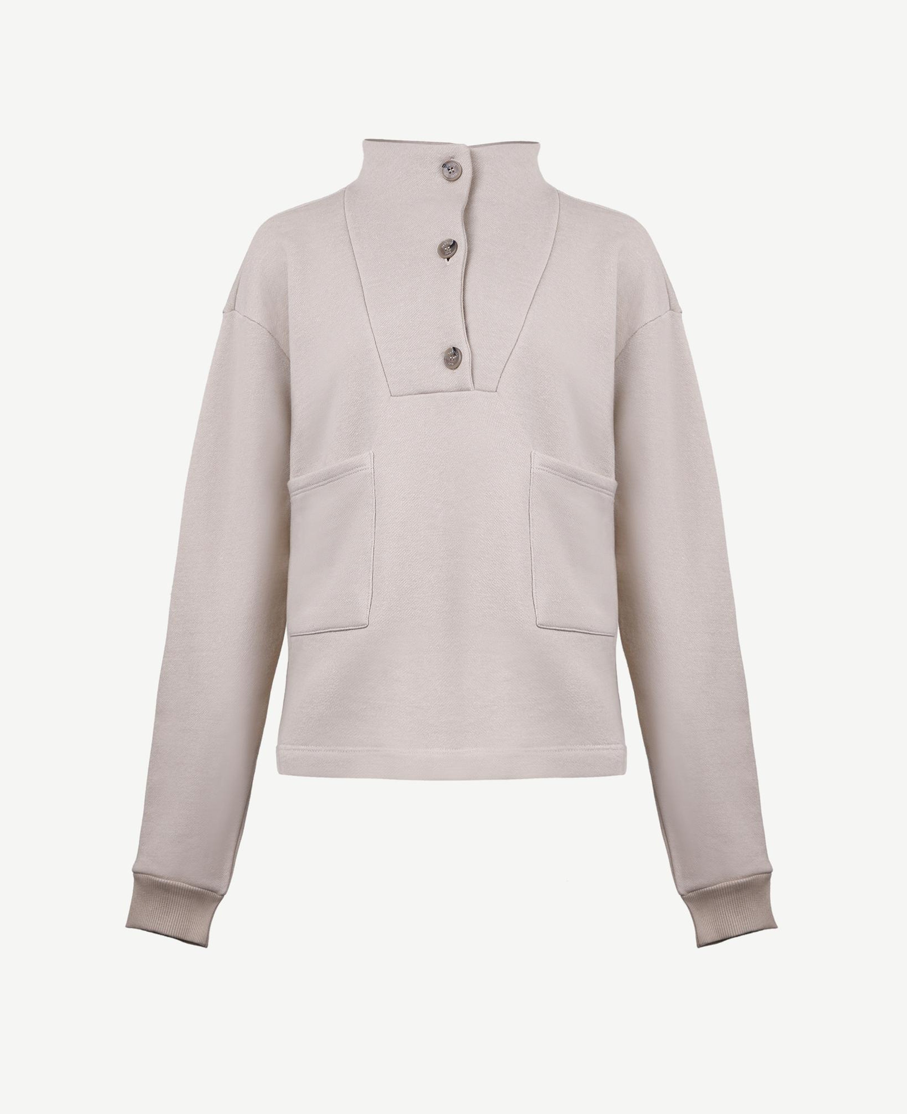 YARGICI Ön Cep Detaylı Dik Yakalı Sweatshirt