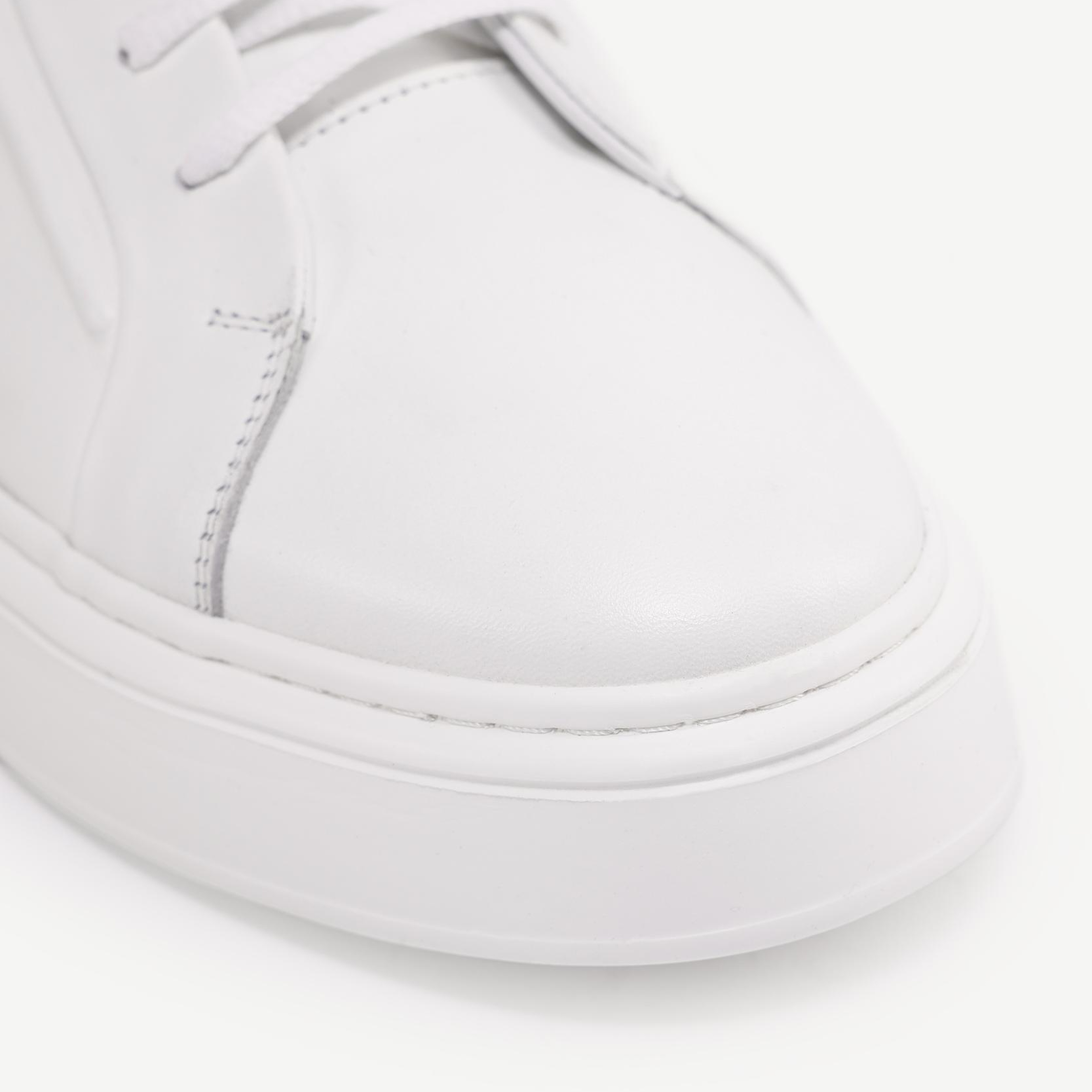 YARGICI Silikon Kabartmanlı Deri Bağlı Sneakers