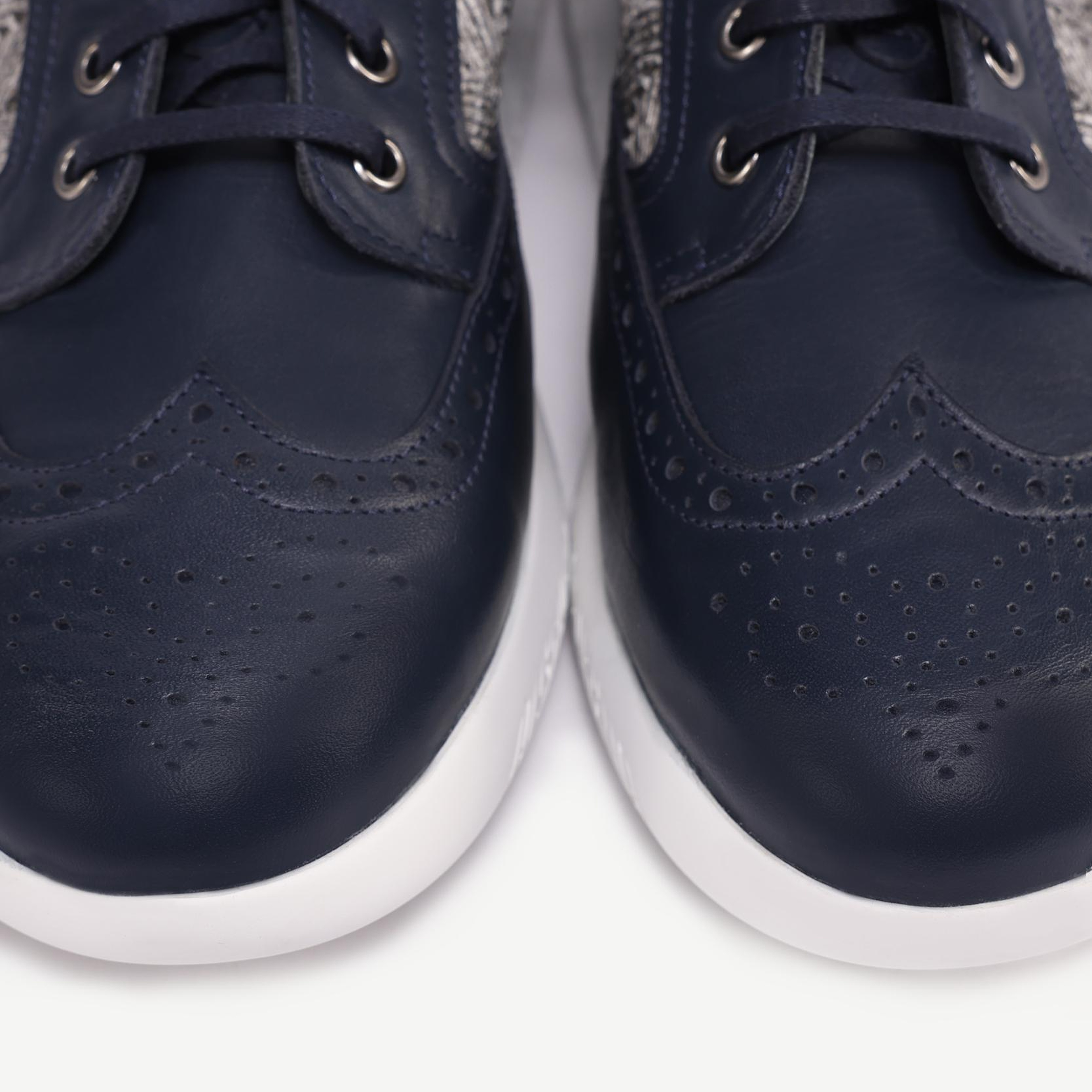 YARGICI Hasır Detaylı Deri Sneakers