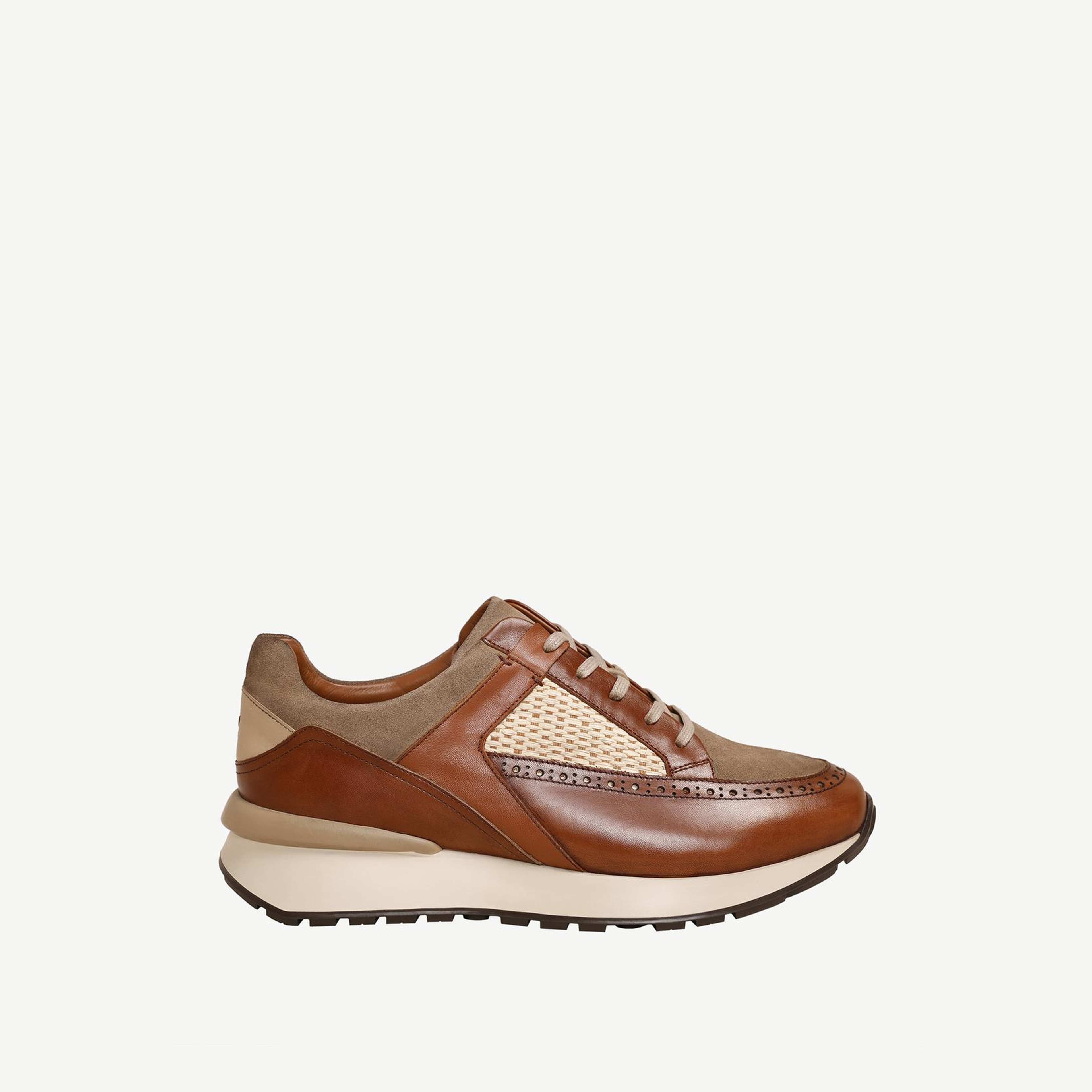 YARGICI Hasır Detaylı Deri Sneakers