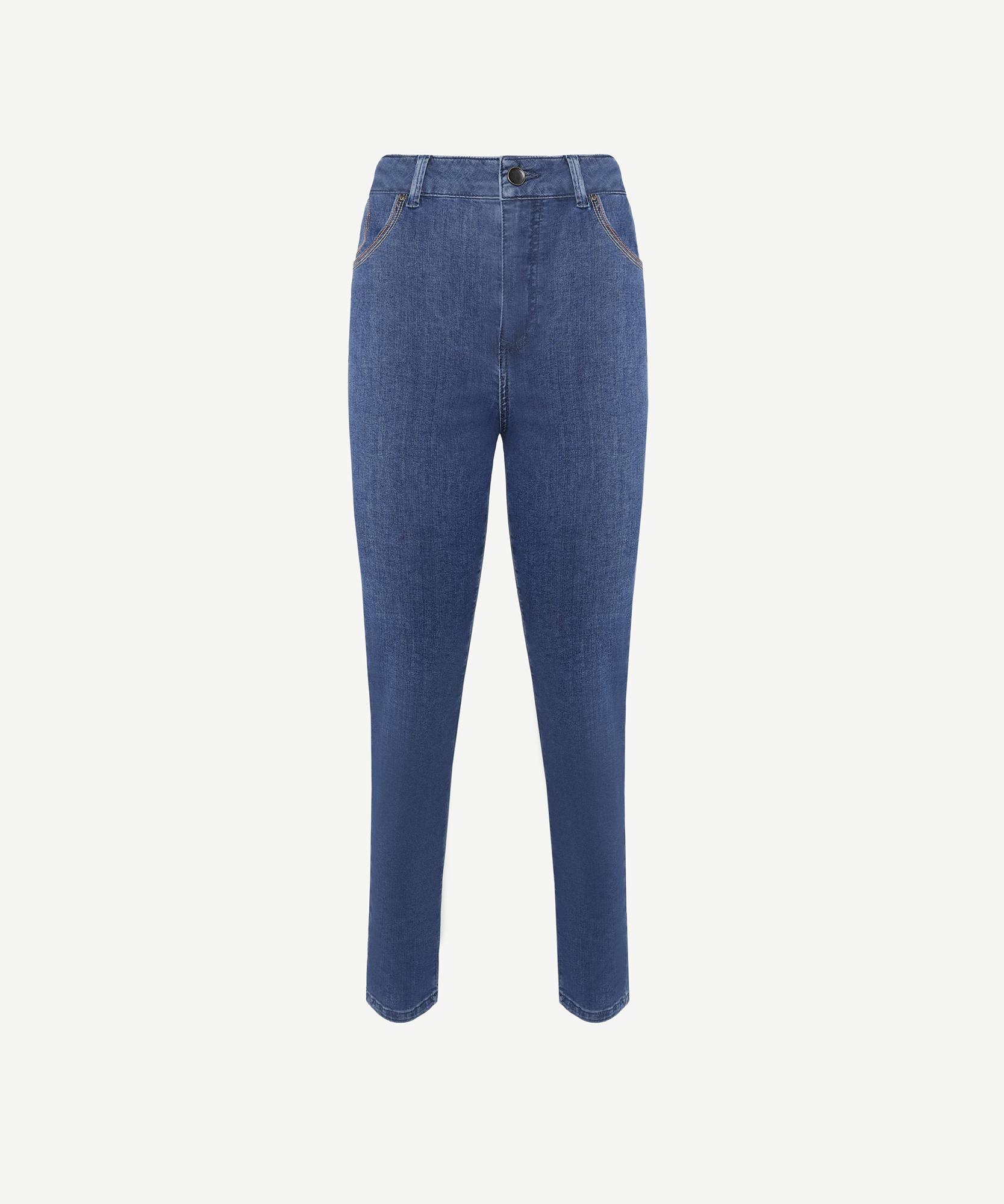 YARGICI Düz Kesim Saat Cep Detaylı Denim Pantolon