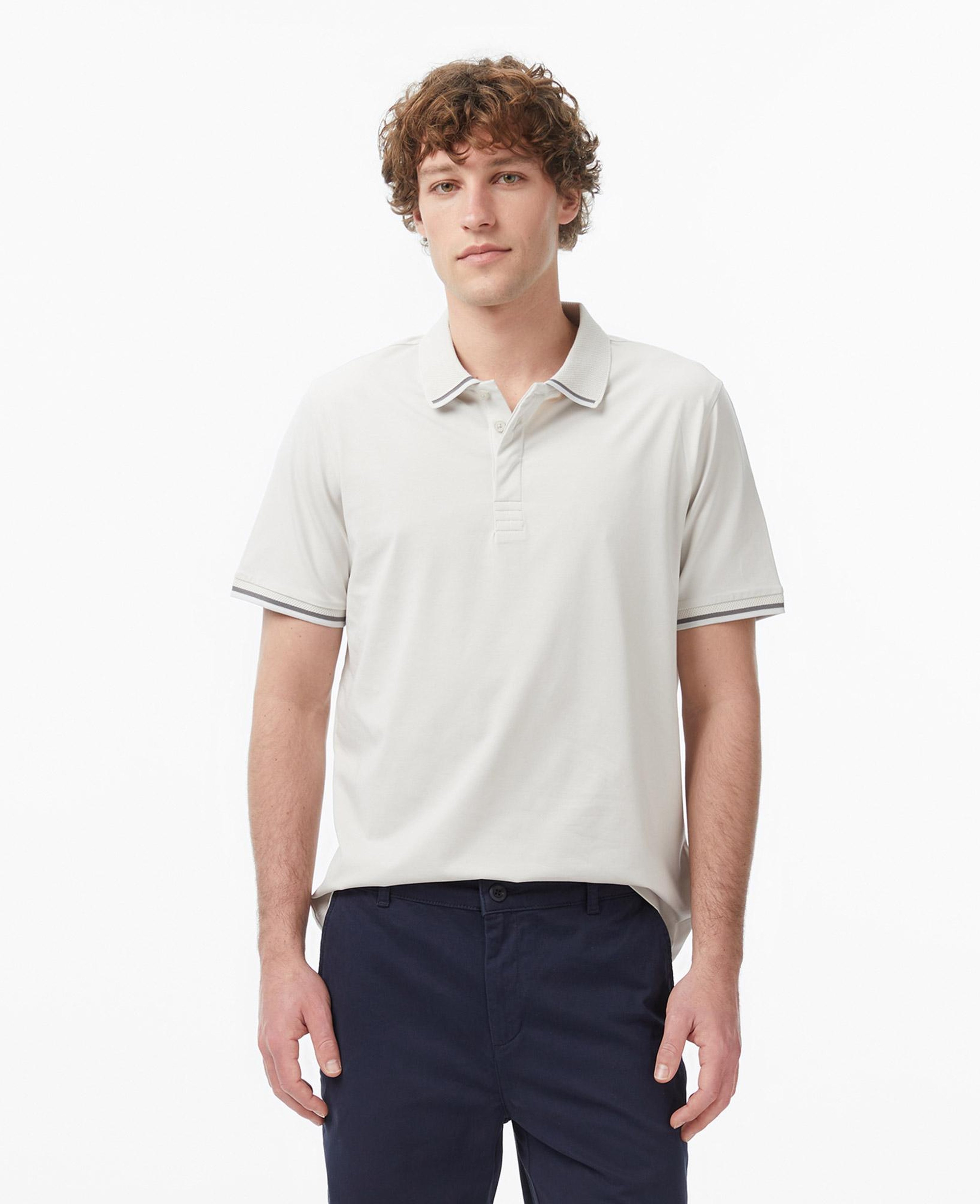 Nautica Erkek Gri Regular Fit Pima Cotton Polo Yaka T-Shirt