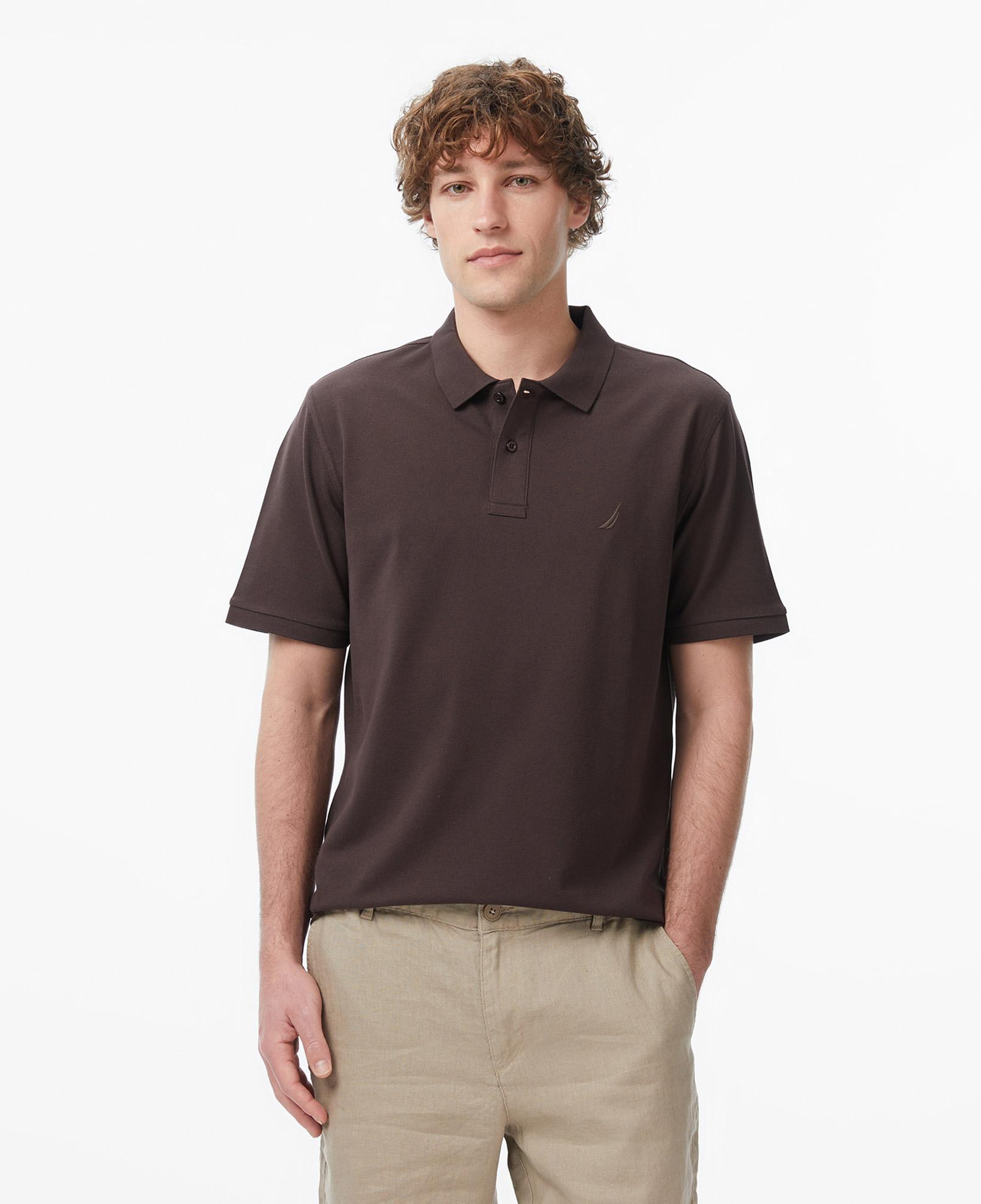 Nautica Erkek Kahverengi Regular Fit Polo Yaka T-Shirt