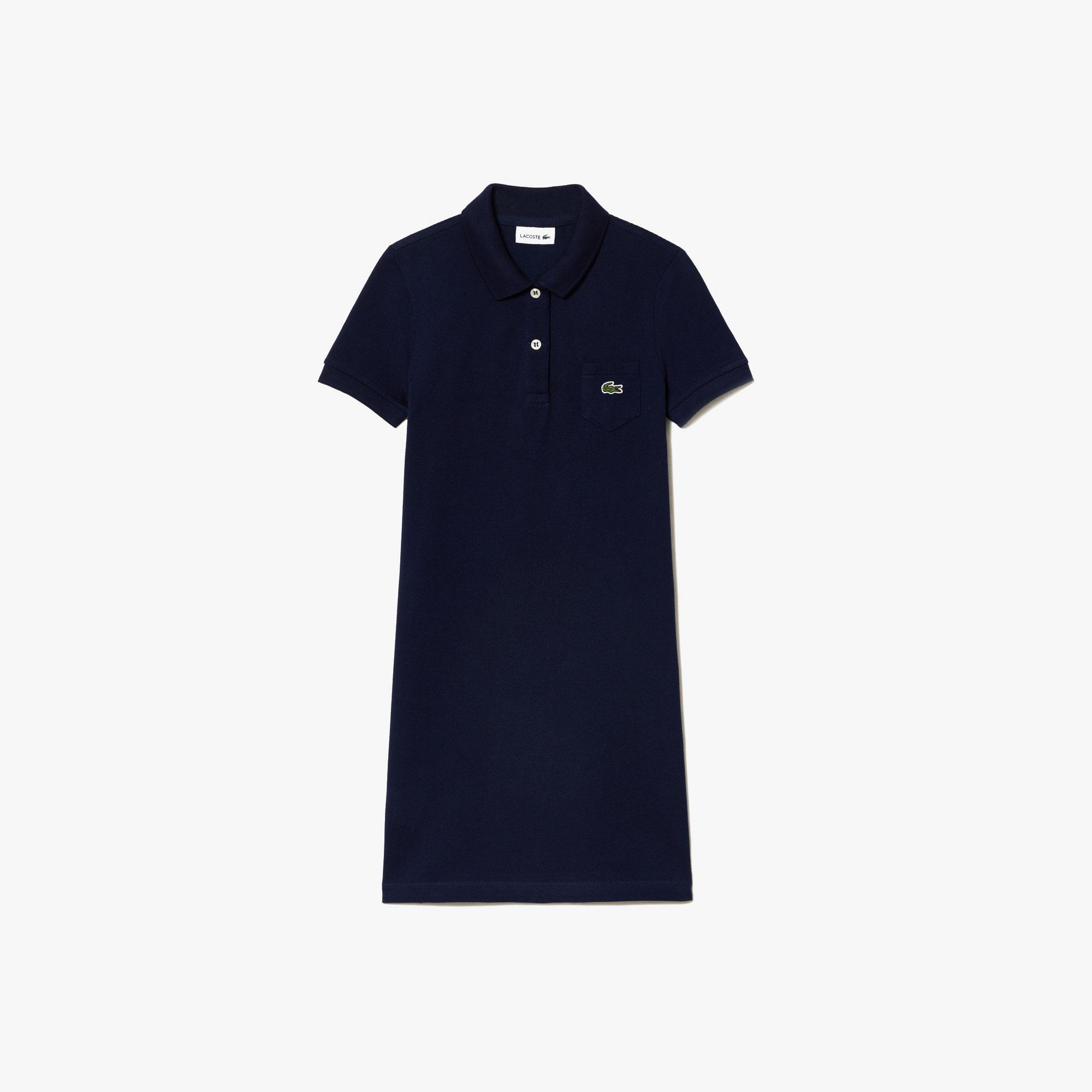 Lacoste Kız Çocuk Kısa Kollu Polo Yaka Lacivert Elbise
