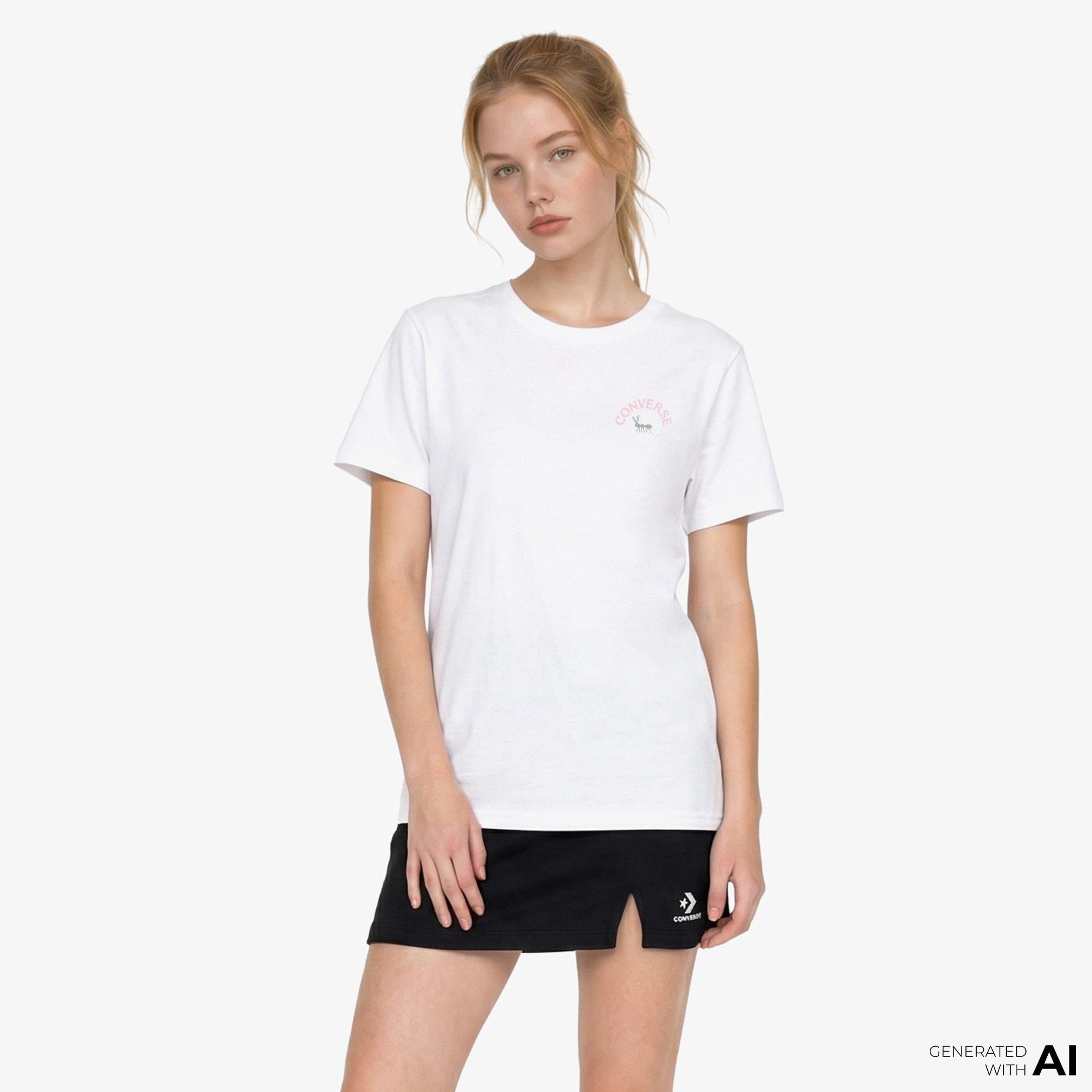 Converse Flower Garden Kadın Beyaz T-Shirt