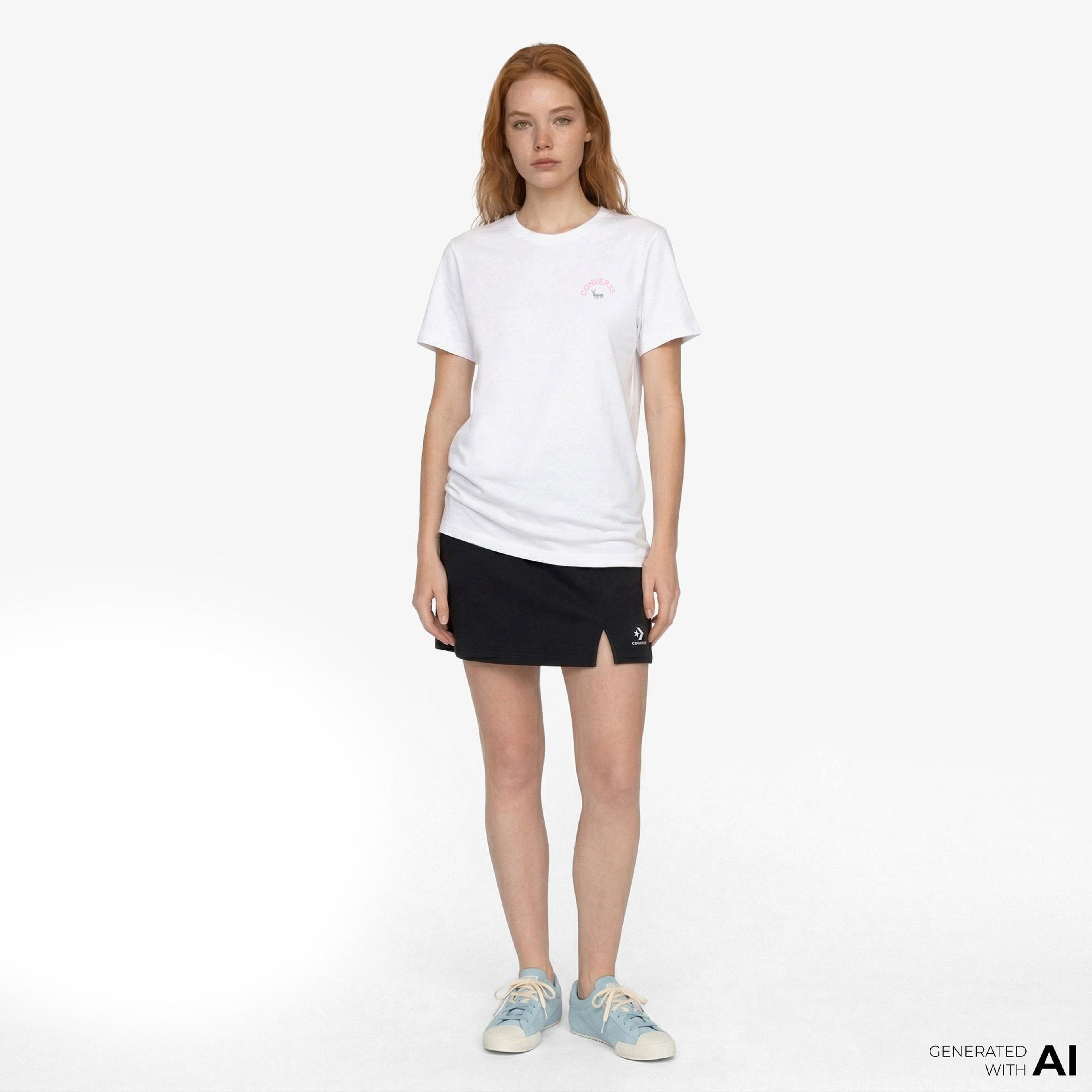 Converse Flower Garden Kadın Beyaz T-Shirt