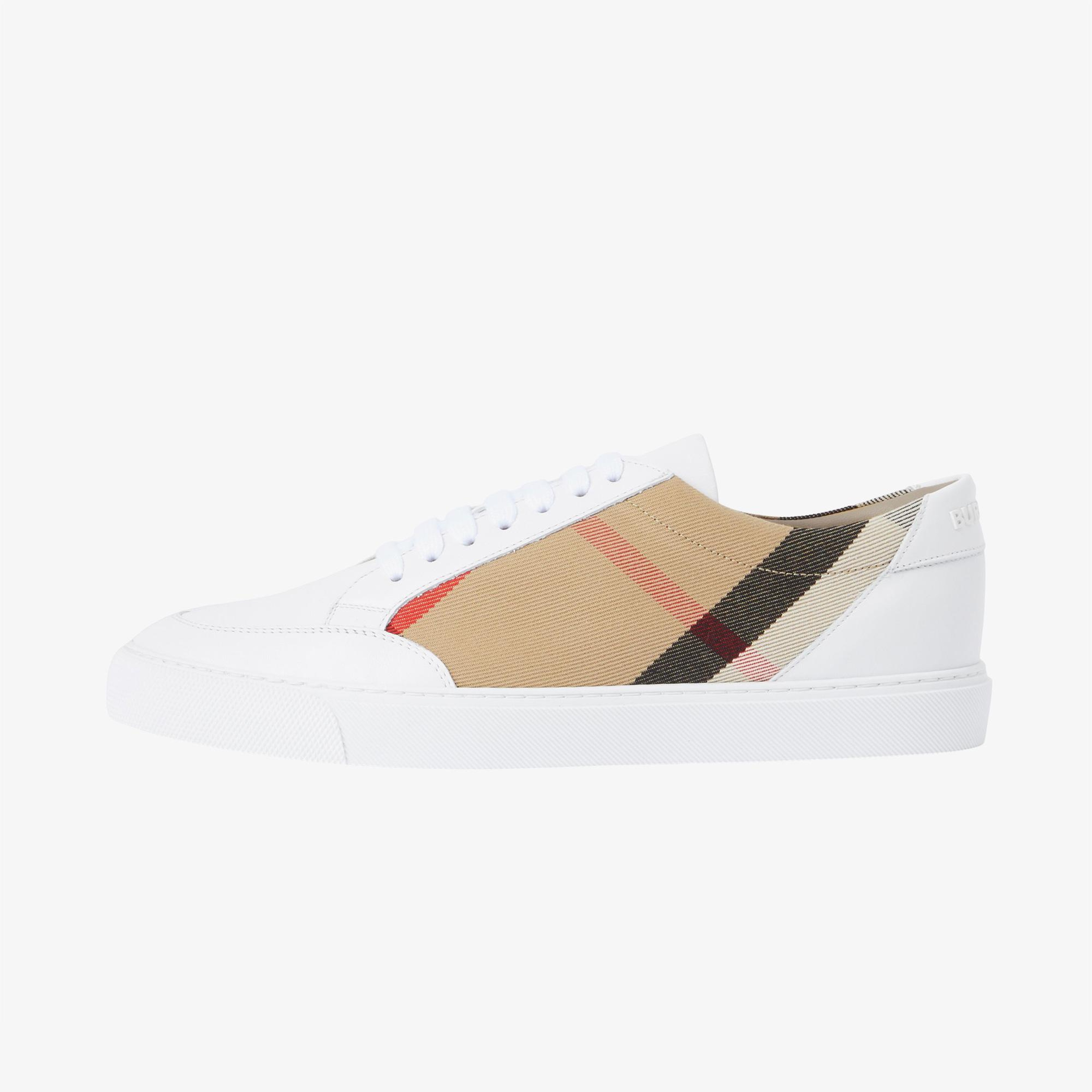Burberry New Salmond House And Leather Kadın Beyaz Sneakers