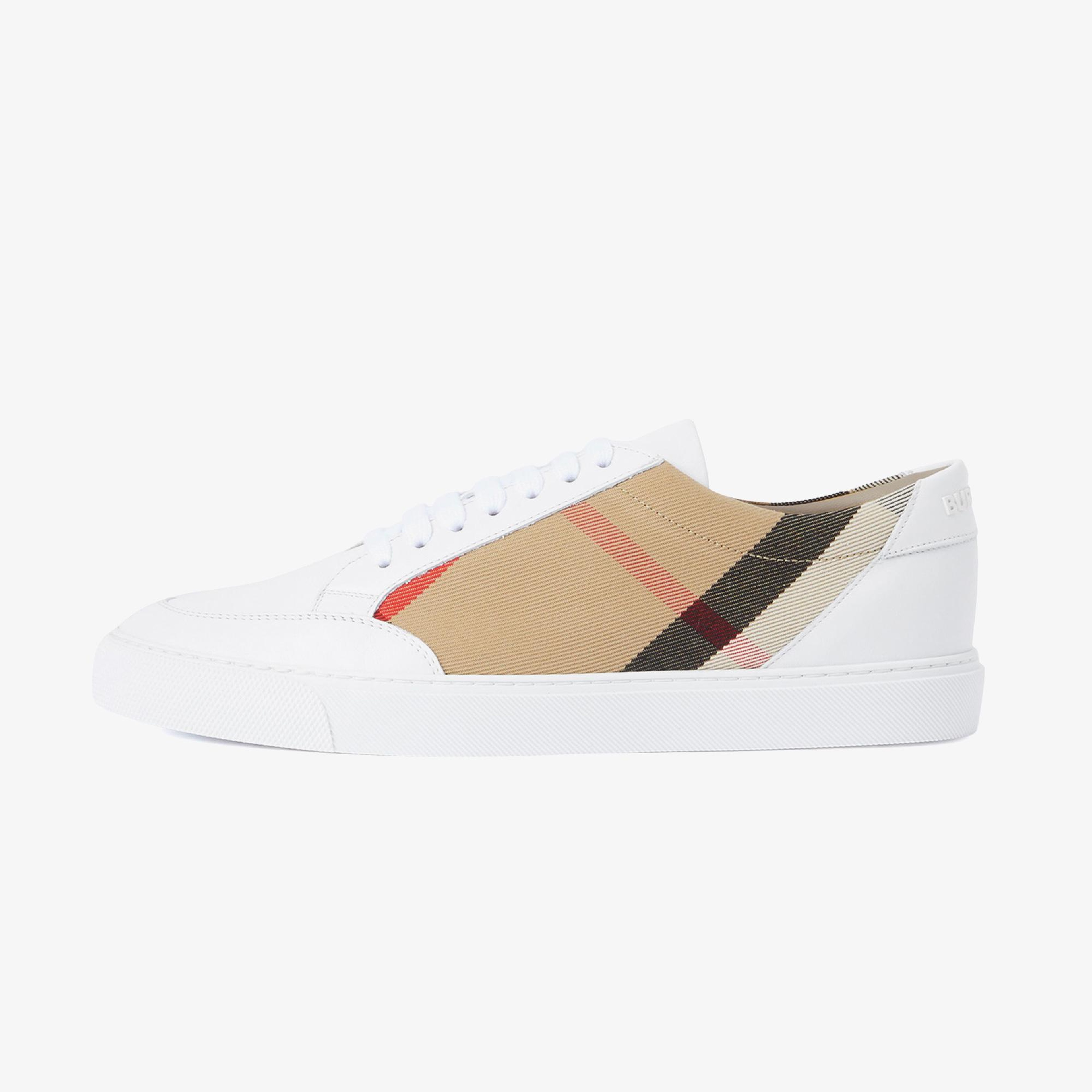 Burberry New Salmond House And Leather Kadın Beyaz Sneakers